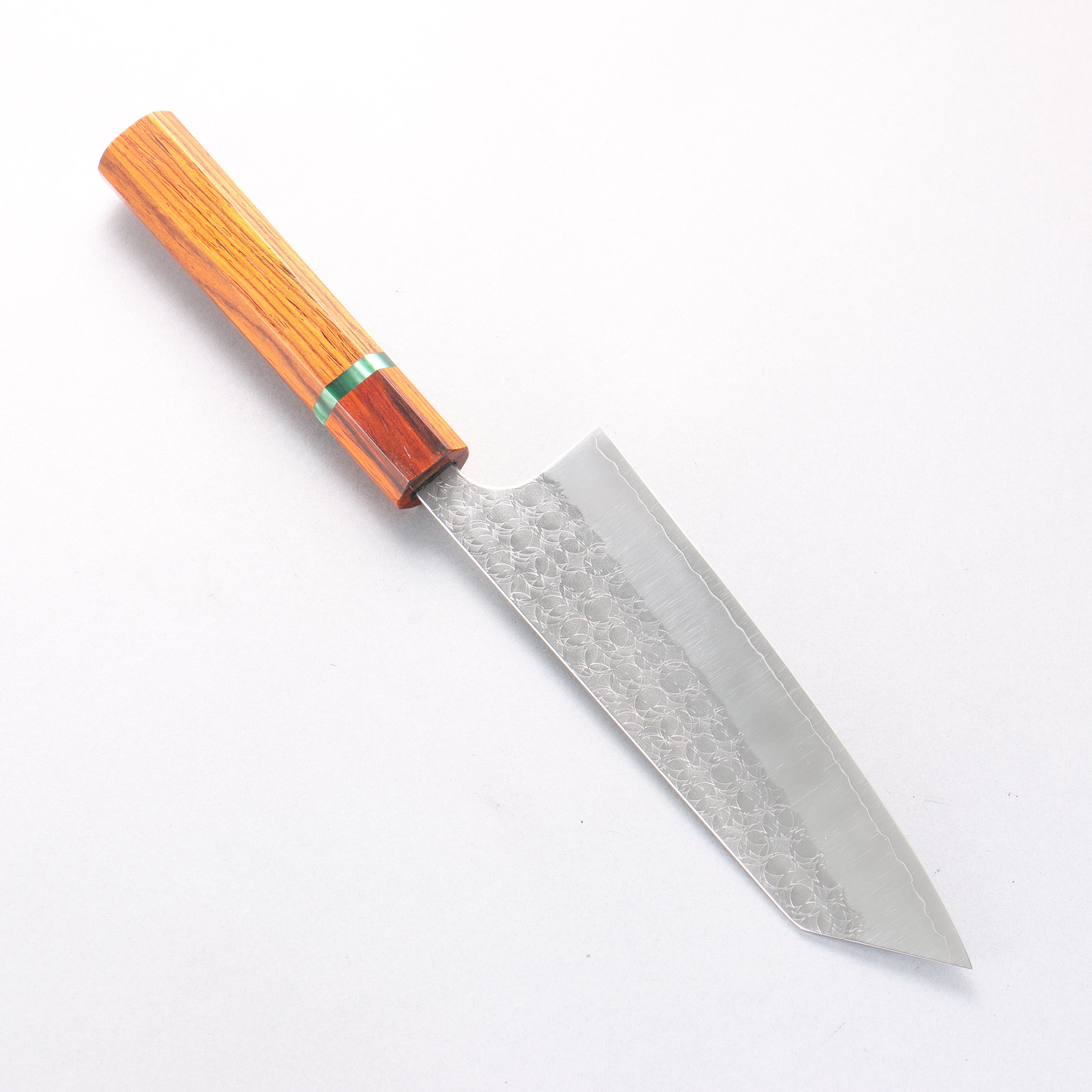 Yoshimi Kato Minamo SG2 Hammered Bunka 170mm Cocobolo (with Green Ring) Handle - Seisuke Knife