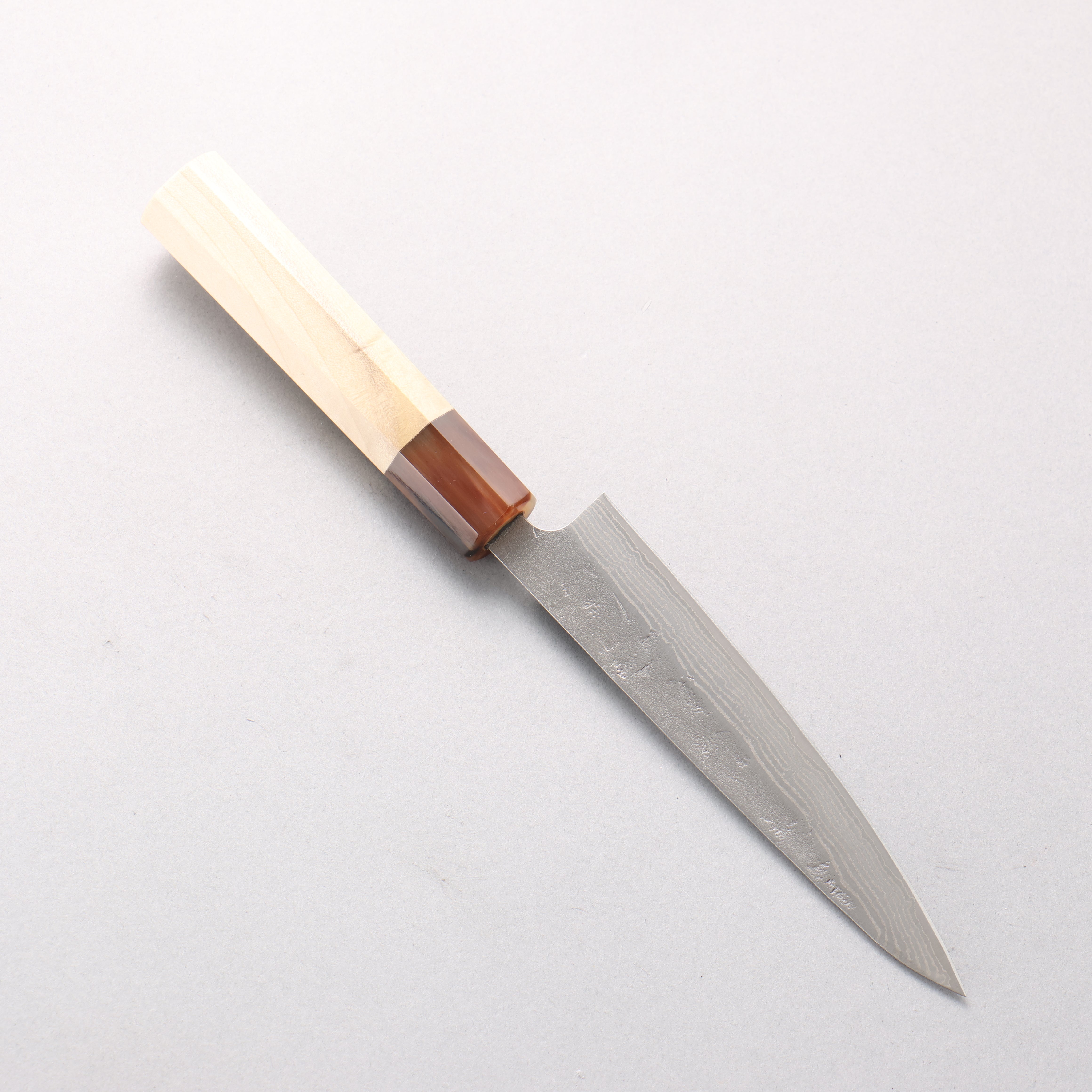 Seisuke Swedish Steel-stn Damascus Washiji Petty-Utility 135mm Magnolia Handle - Seisuke Knife