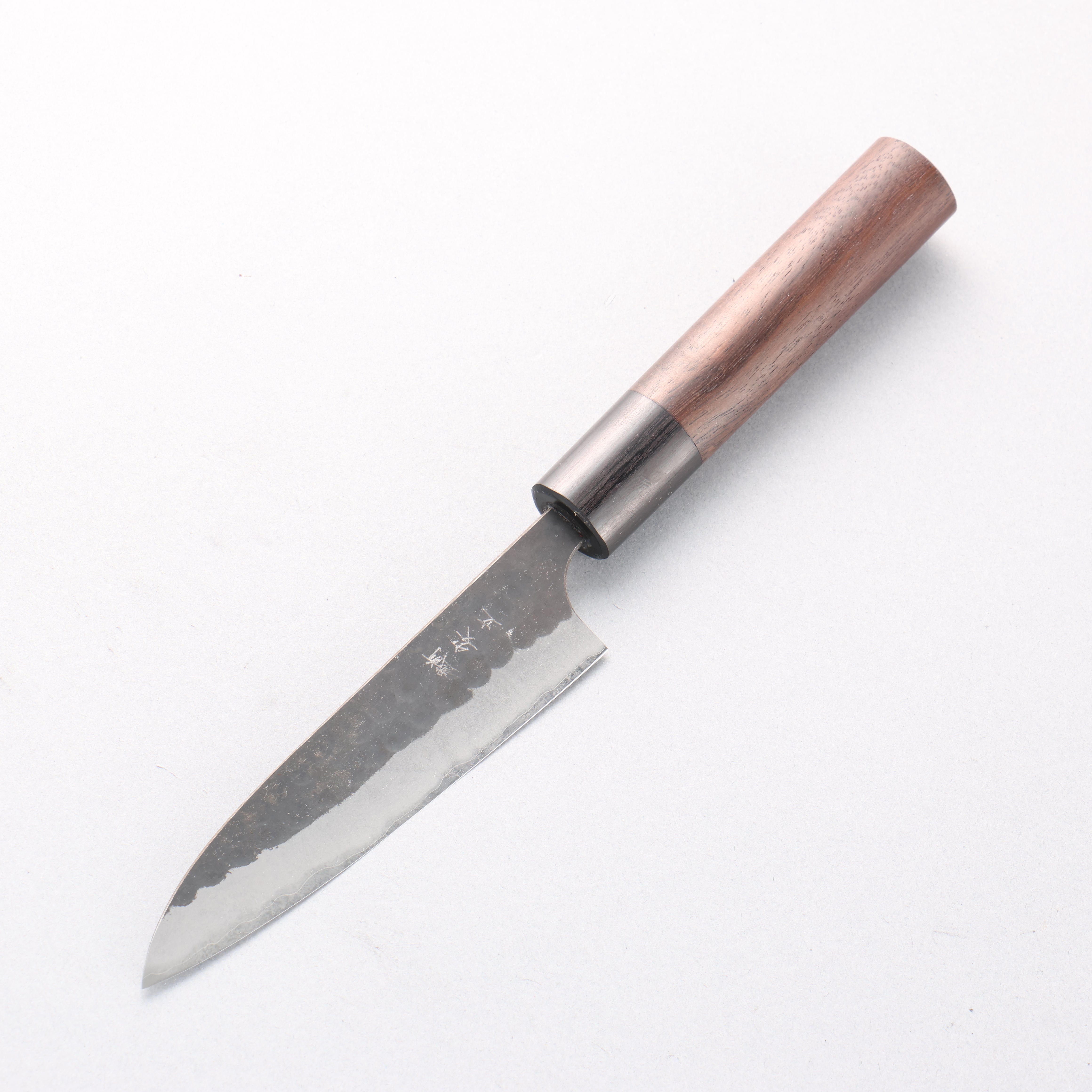 Anryu Blue Super Hammered Kurouchi Petty-Utility 120mm Shitan Handle - Seisuke Knife