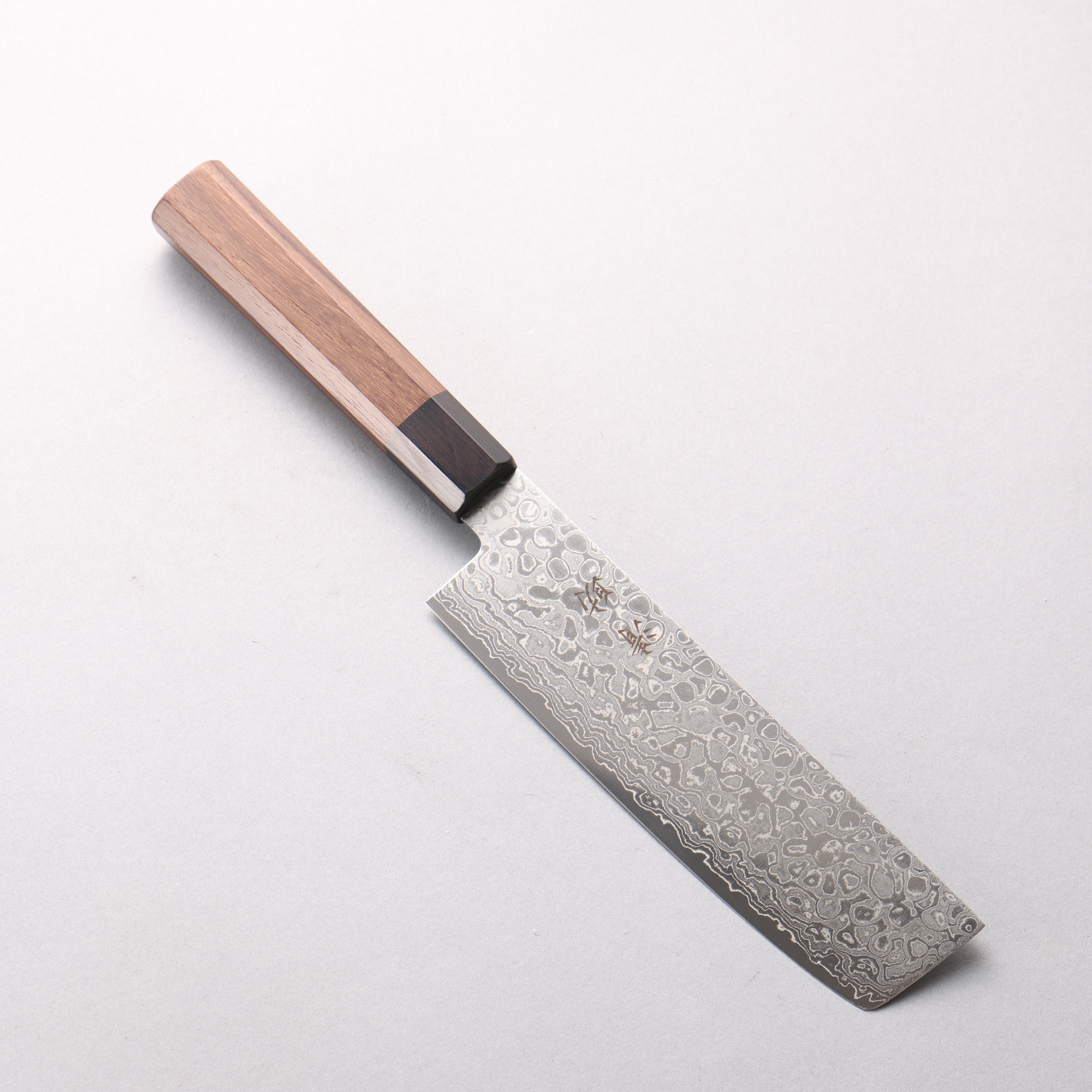 Seisuke AUS10 Damascus Migaki Nakiri 160mm Shitan Handle - Seisuke Knife