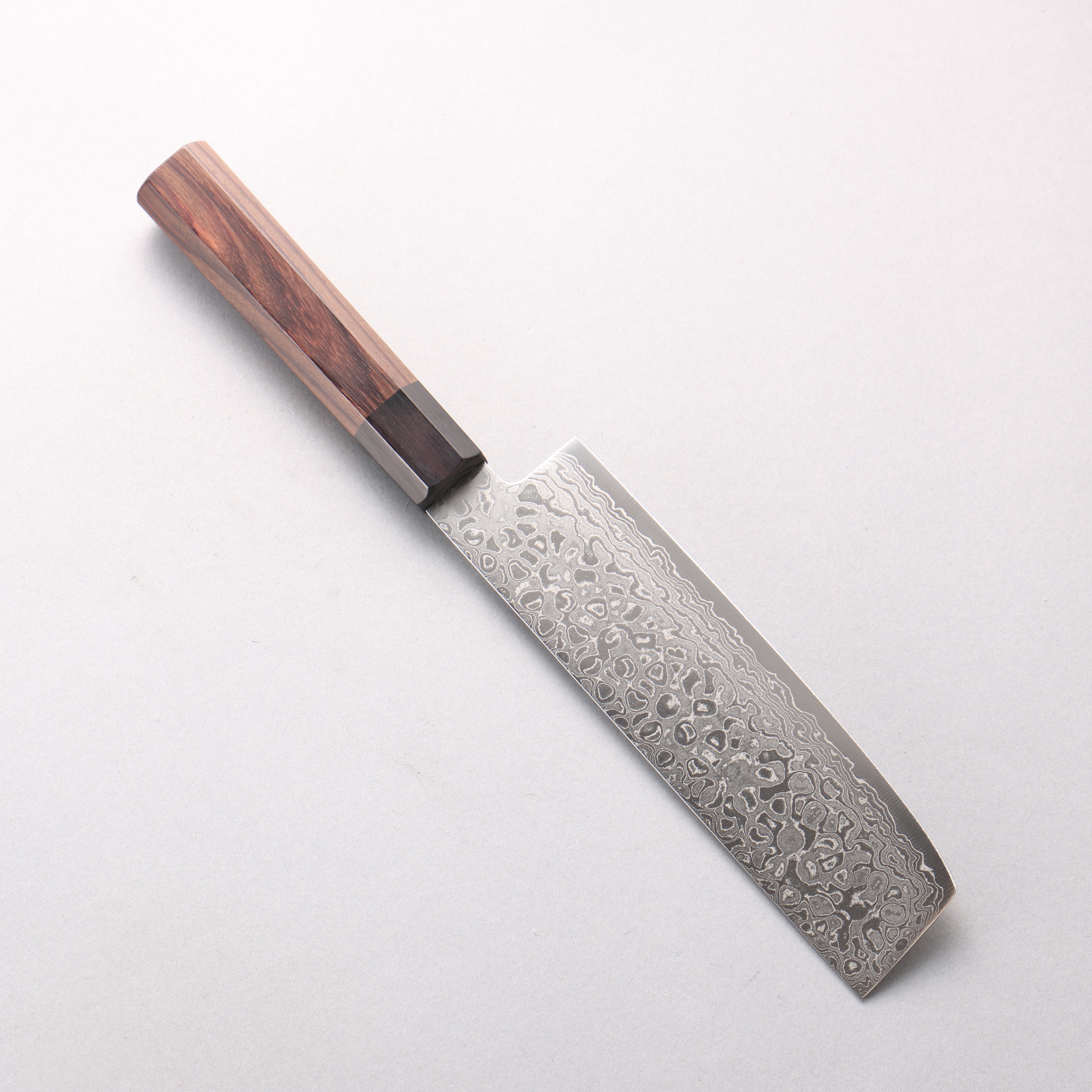 Seisuke AUS10 Damascus Migaki Nakiri 160mm Shitan Handle - Seisuke Knife