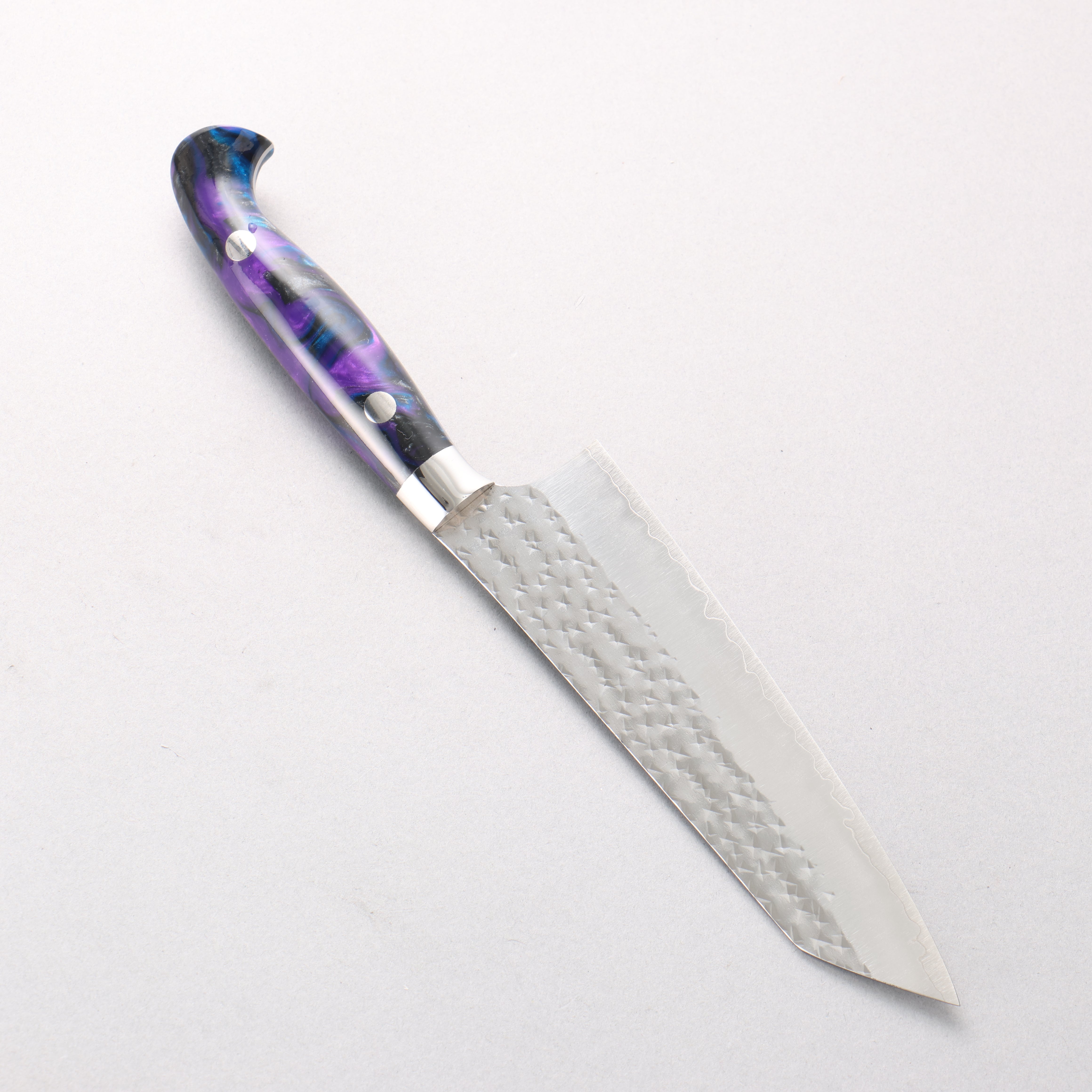 Yu Kurosaki Senko Ei SG2 Hammered Small Bunka 150mm Blue Purple Acrylic Handle - Seisuke Knife