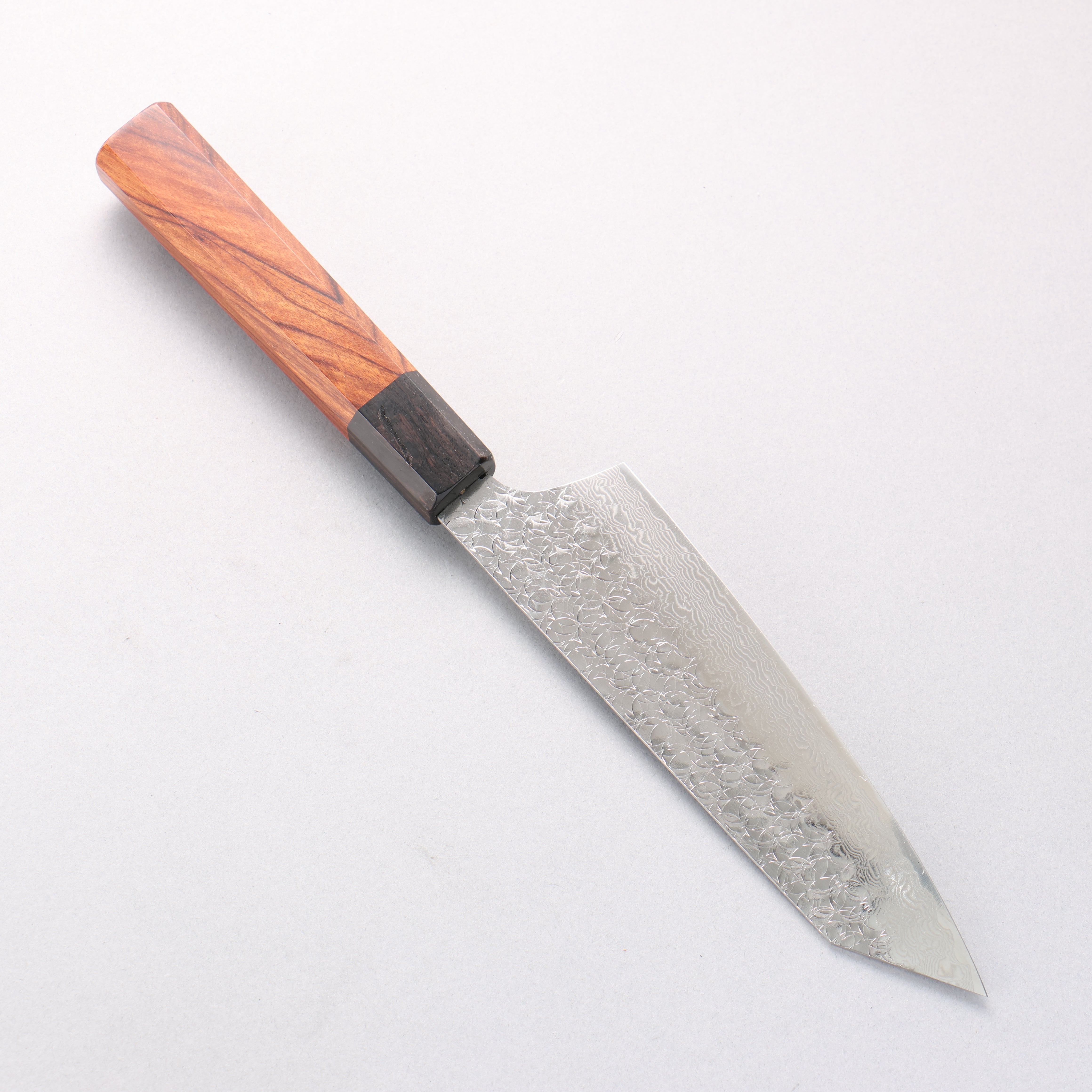 Sakai Takayuki SG2 Damascus Kengata Santoku 160mm Shitan & Black Pakkawood Handle - Seisuke Knife