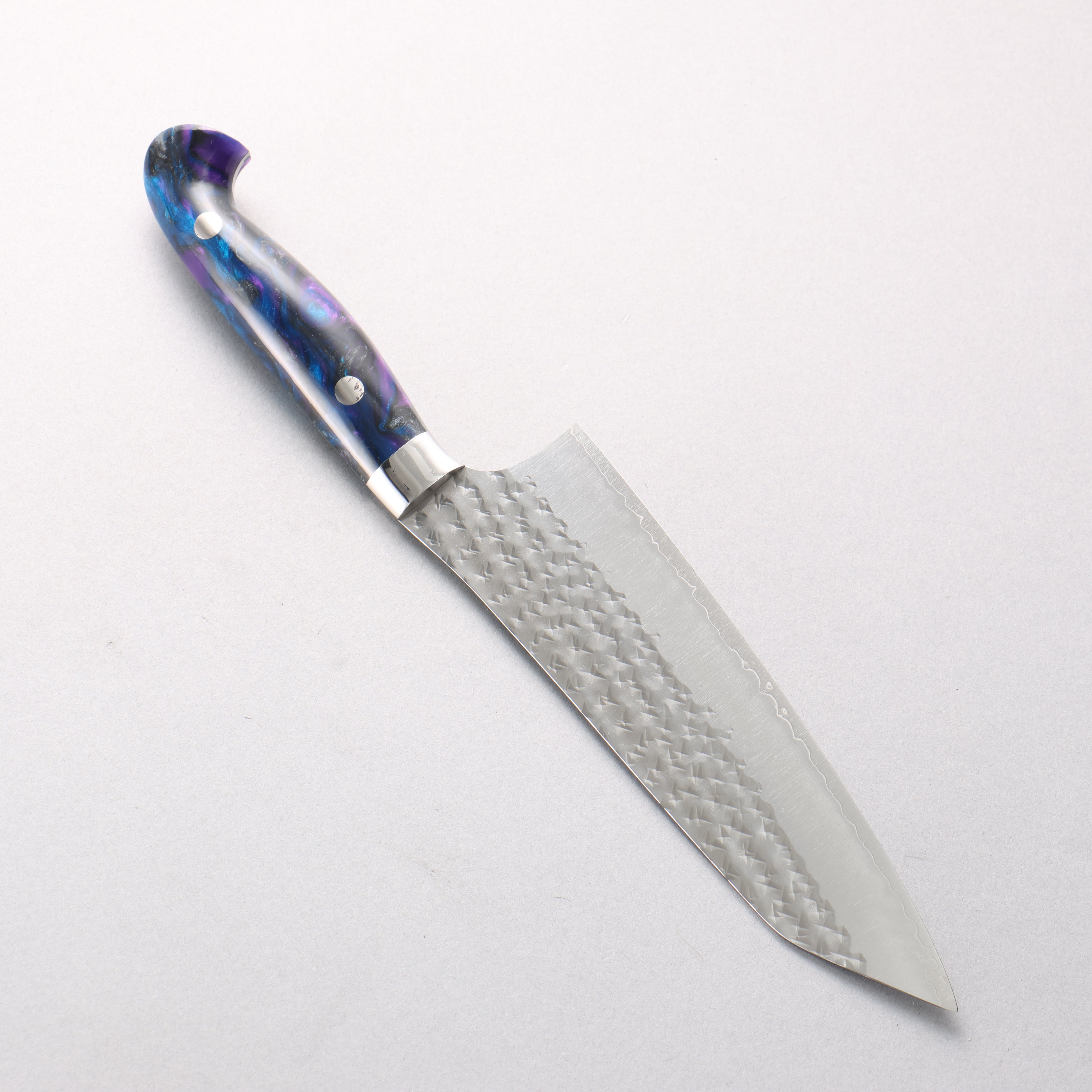 Yu Kurosaki Senko Ei SG2 Hammered Bunka 170mm Blue Purple Acrylic Handle - Seisuke Knife