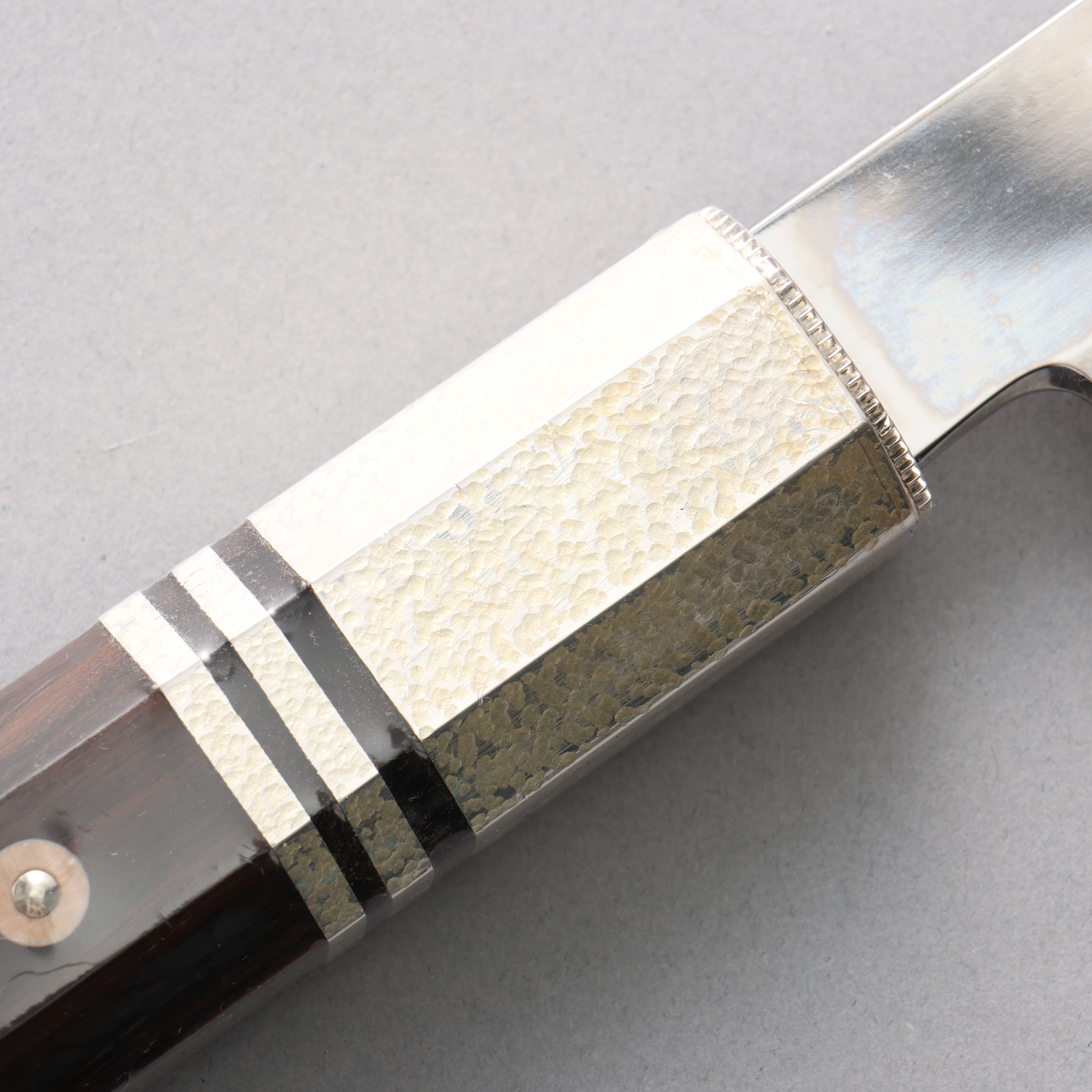 Sakai Takayuki Honyaki Silver Steel No.3 Mirrored Finish Sakimaru Yanagiba 510mm Ebony Wood (with Top and Bottom Silver Ferrules) Handle with Sheath