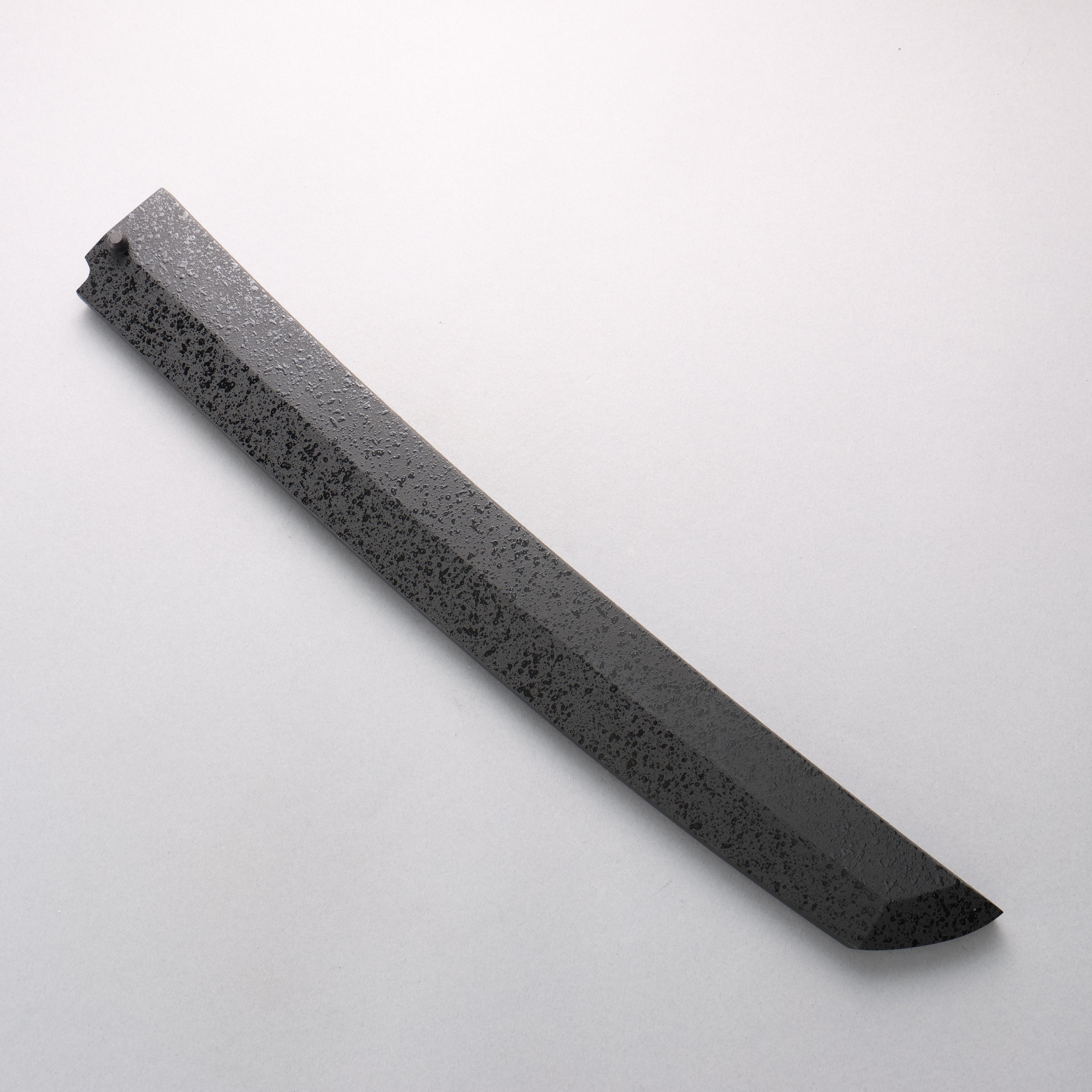 Sakai Takayuki Honyaki Silver Steel No.3 Mirrored Finish Sakimaru Yanagiba 390mm Ebony Wood (With Double Black Water Buffalo Horn) Handle with Sheath