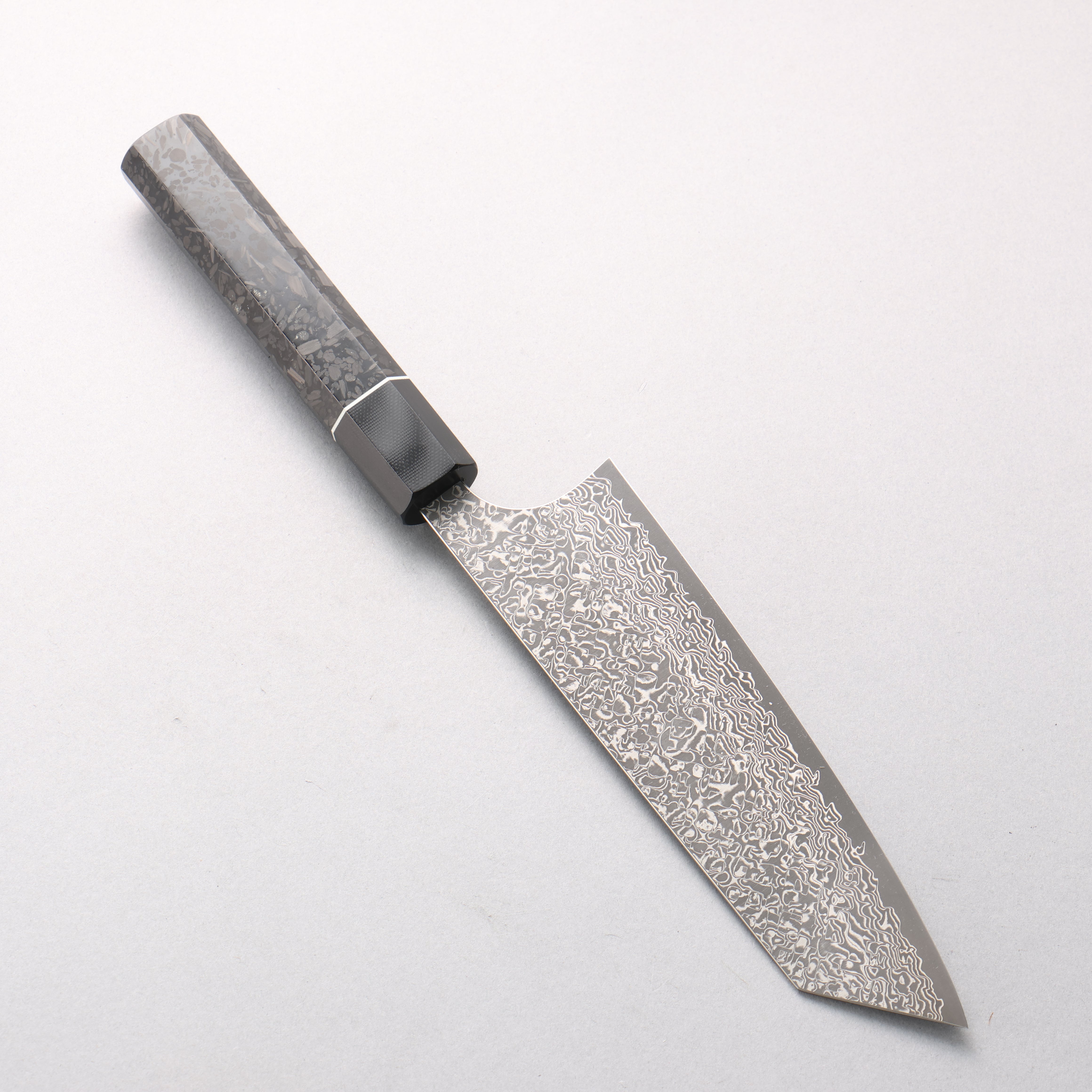 Yoshimi Kato VG10 Black Damascus Bunka 170mm Carbon Fiber (ferrule: G10) Handle