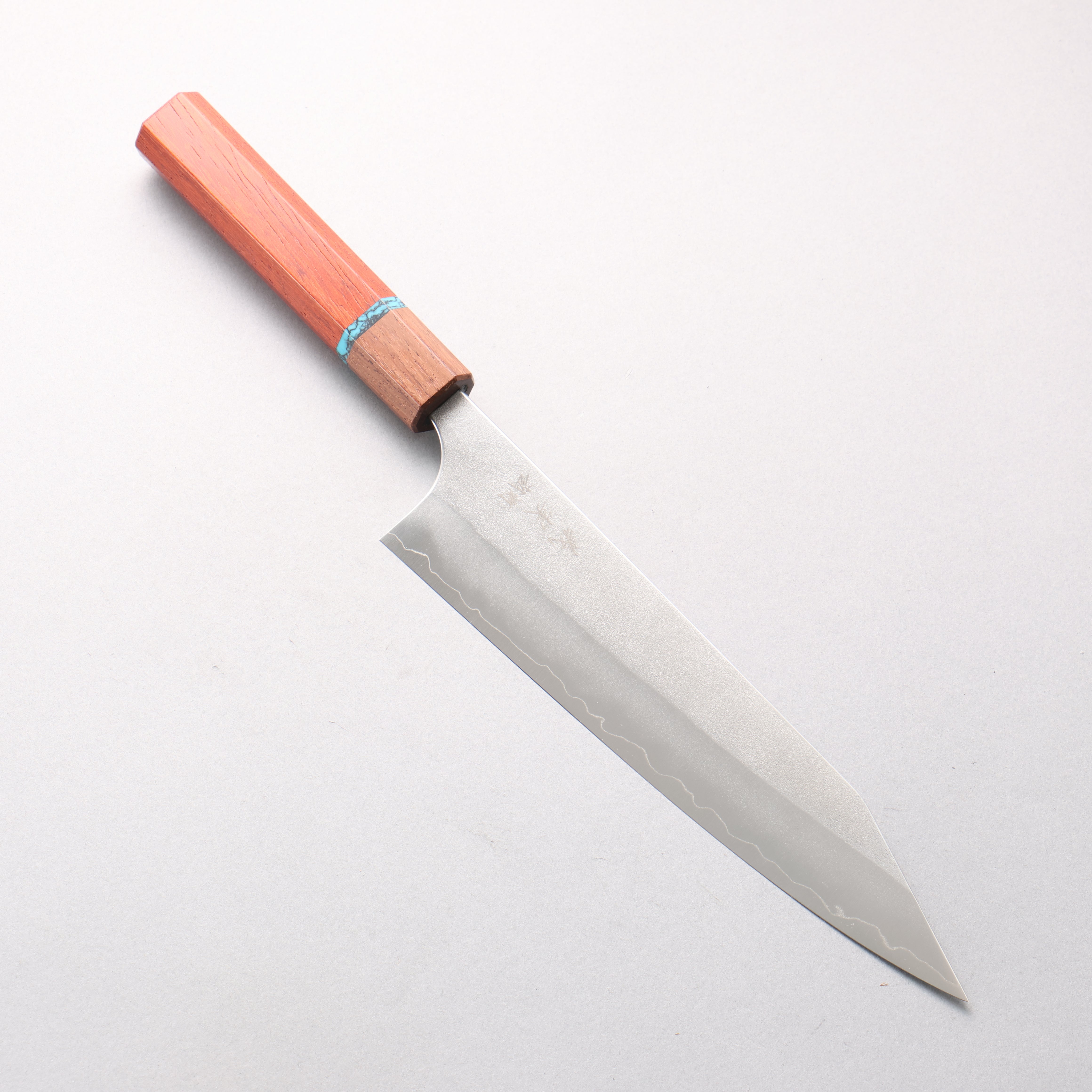Yoshimi Kato SG2 Nashiji Kiritsuke Gyuto 210mm Padoauk(Turquoise Ring) Handle