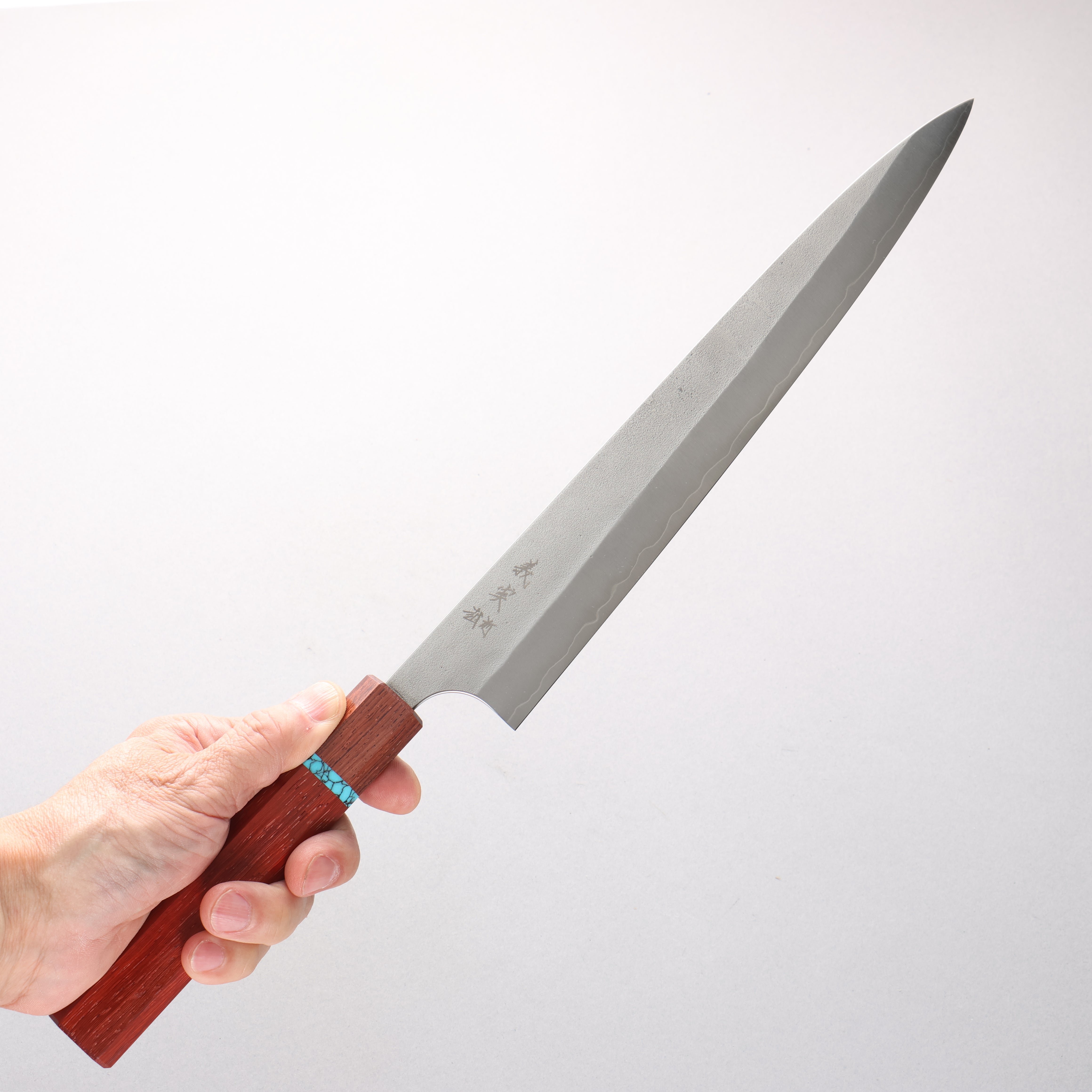 Yoshimi Kato SG2 Nashiji Sujihiki 270mm Padoauk(Turquoise Ring) Handle