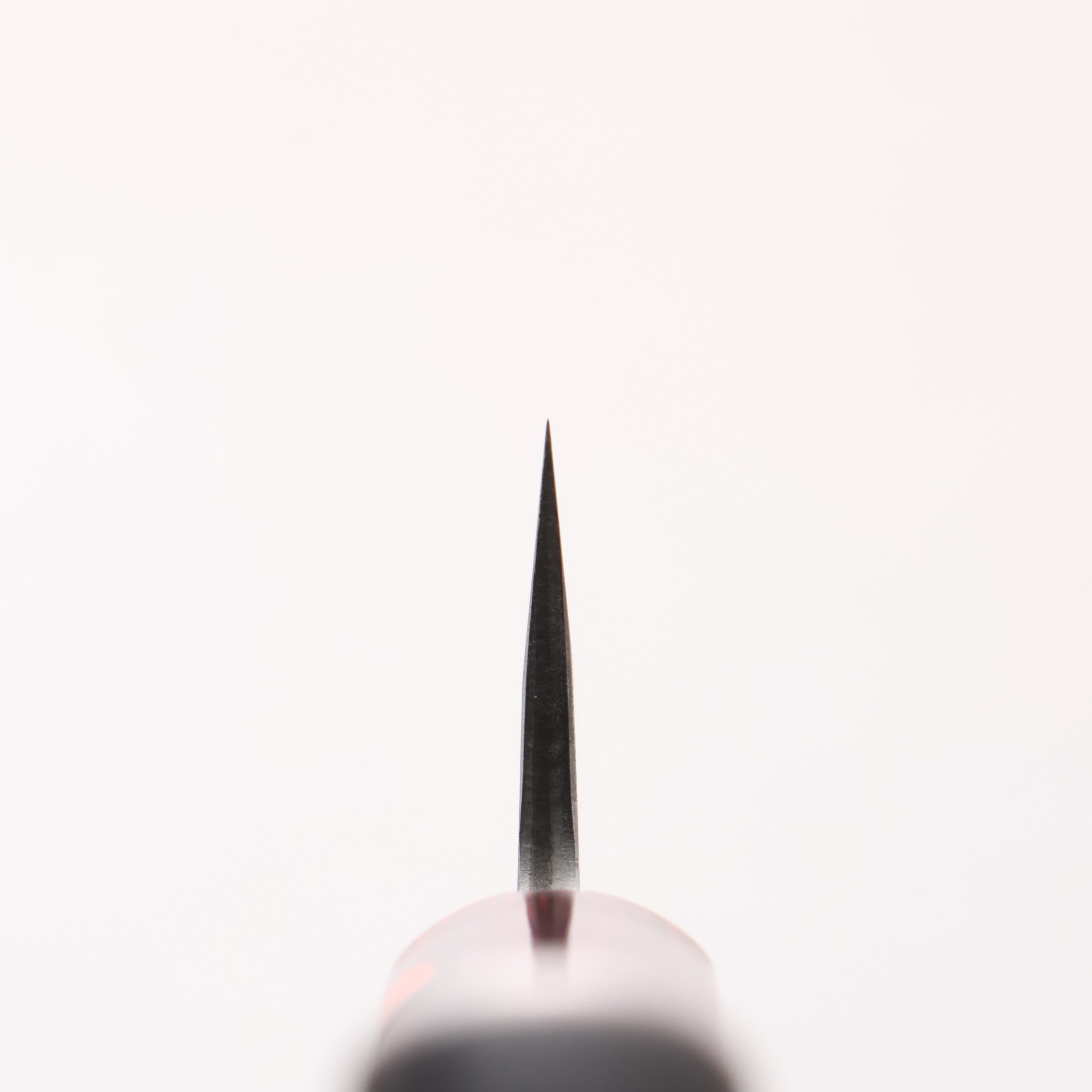 Shigeki Tanaka Silver Steel No.3 Nashiji Small Santoku 150mm Red Pakkawood Handle - Seisuke Knife