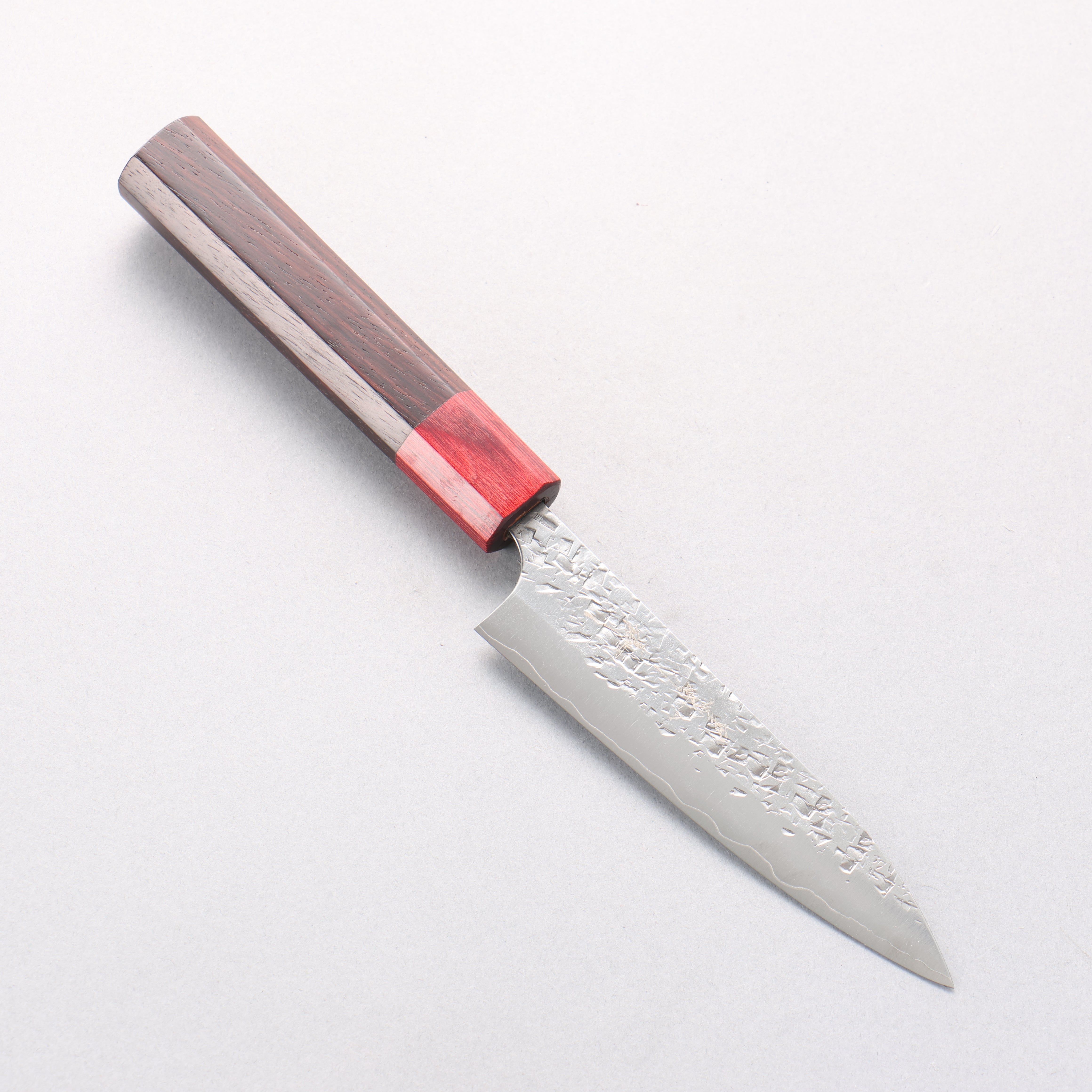 Yu Kurosaki Shizuku SG2 Hammered Petty-Utility 120mm Rosewood (ferrule: Red Pakka wood) Handle - Seisuke Knife