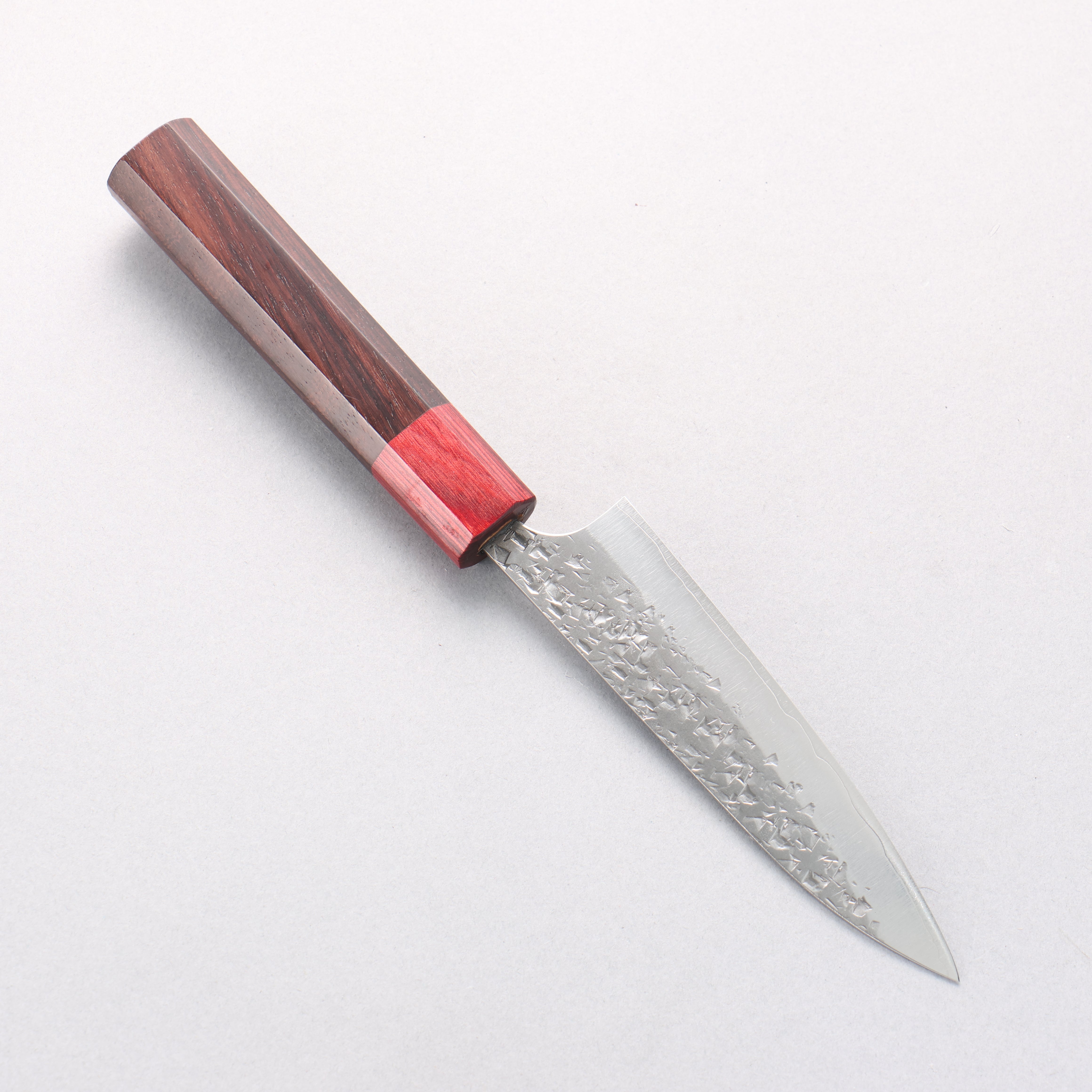 Yu Kurosaki Shizuku SG2 Hammered Petty-Utility 120mm Rosewood (ferrule: Red Pakka wood) Handle - Seisuke Knife