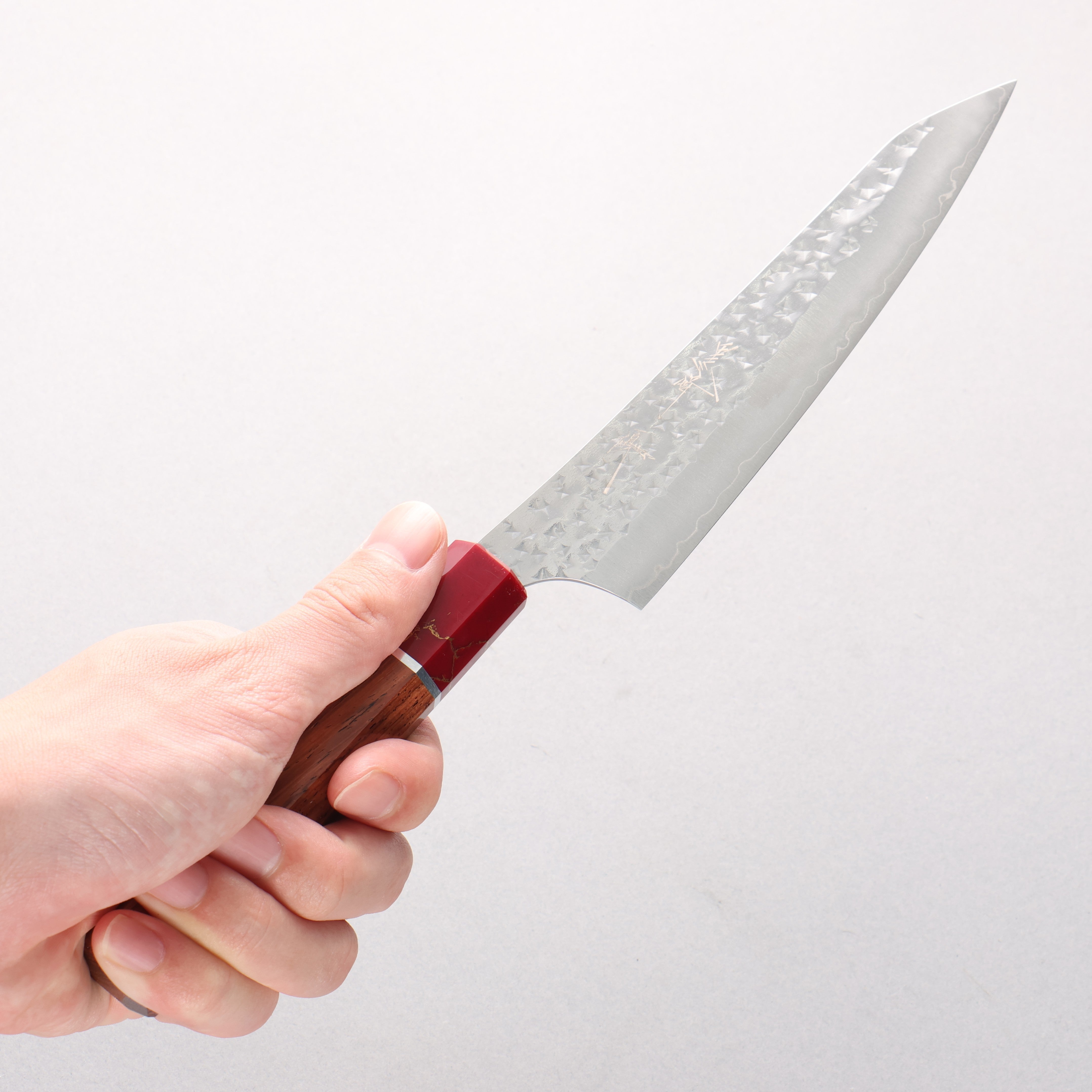Yu Kurosaki Senko Ei SG2 Hammered Petty-Utility 150mm Rosewood (Ferrule: Red Turquoise) Handle - Seisuke Knife