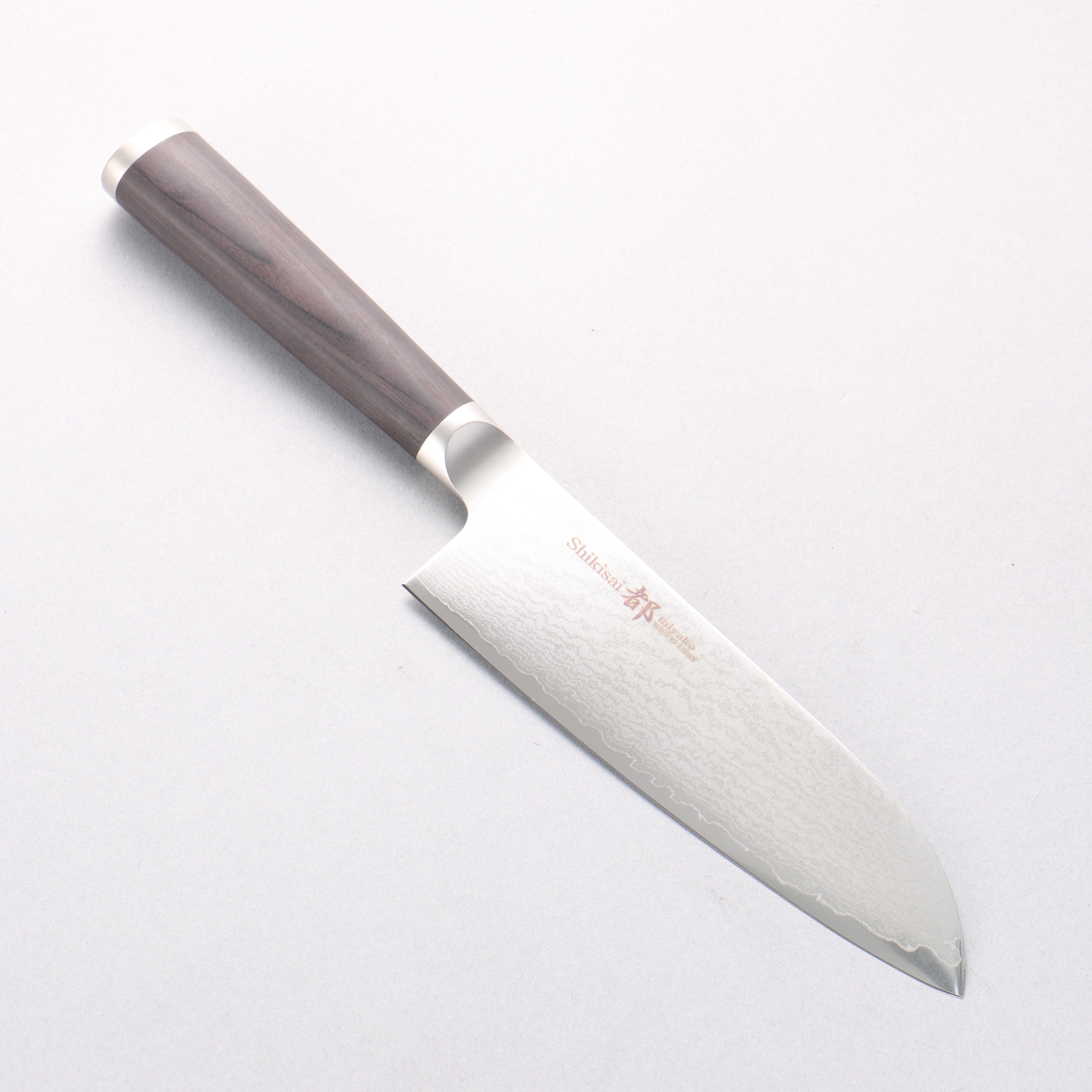 Miyako 33 Layer Damascus AUS-8a Japanese Santoku Knife 165mm - Seisuke Knife
