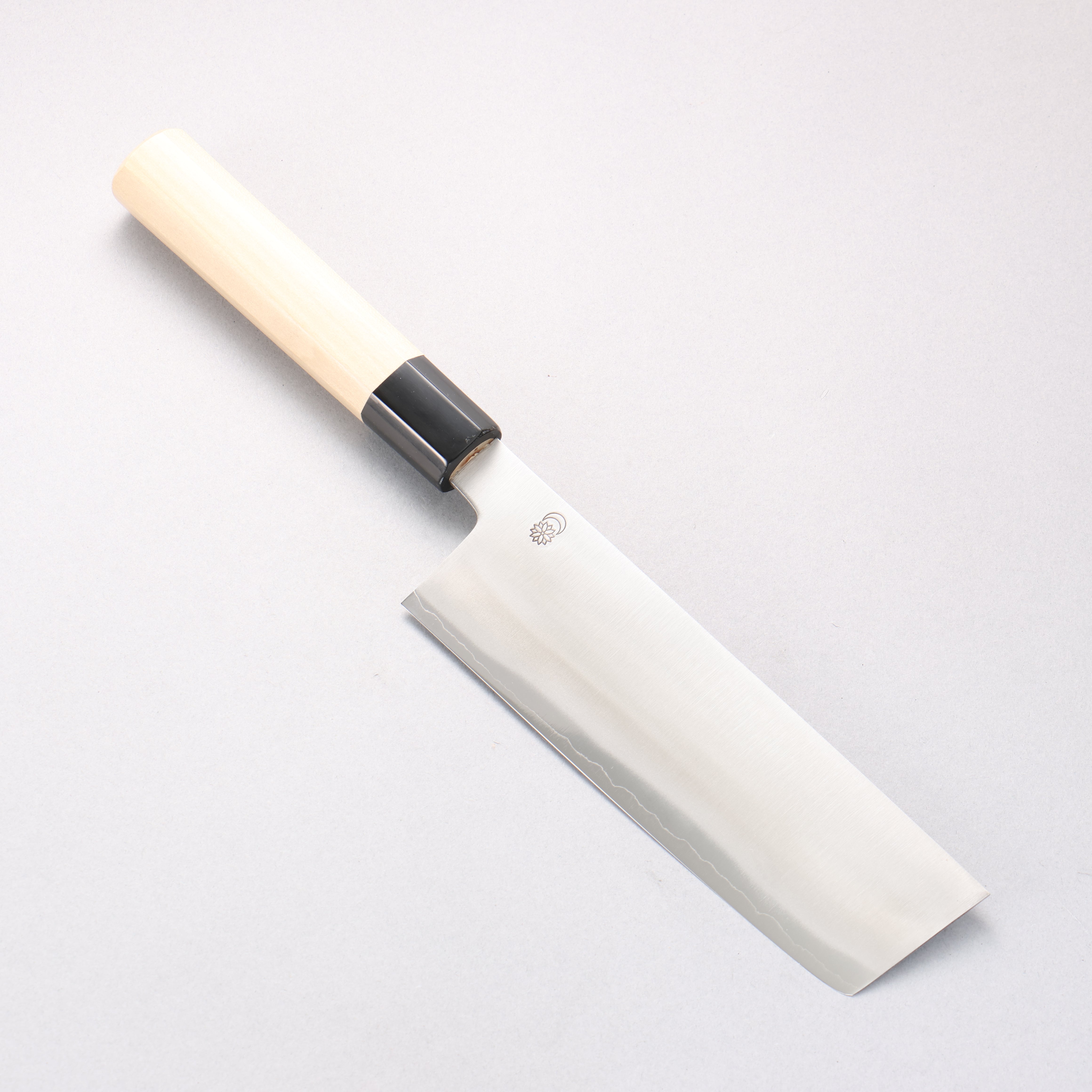 Kikuzuki Silver Steel No.3 Bokashi Nakiri 180mm Magnolia Handle - Seisuke Knife