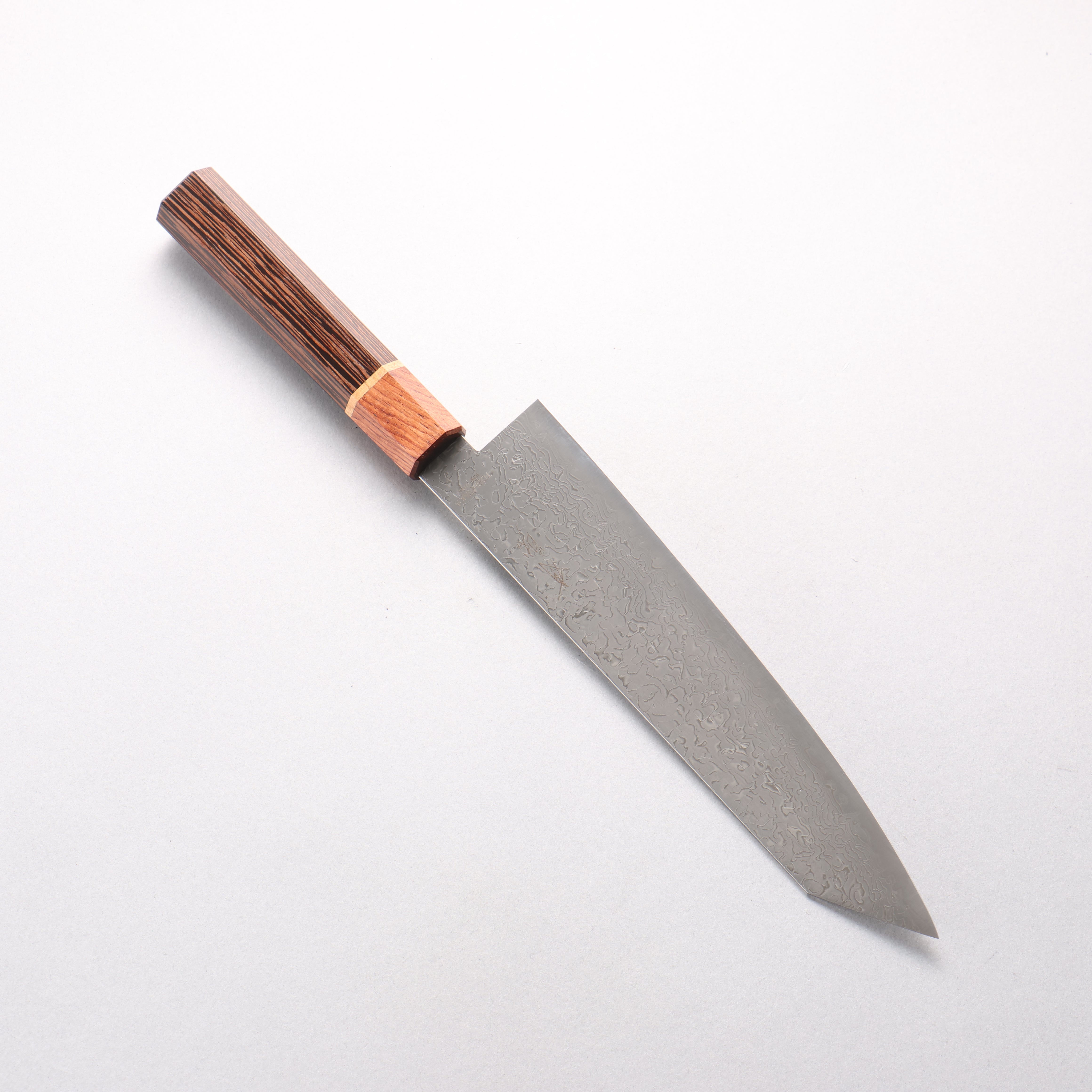 Toshitaka VG10 15 Layer Damascus Kiritsuke Gyuto 210mm Wenge with Cherry Ring (ferrule: Rosewood) Handle - Seisuke Knife