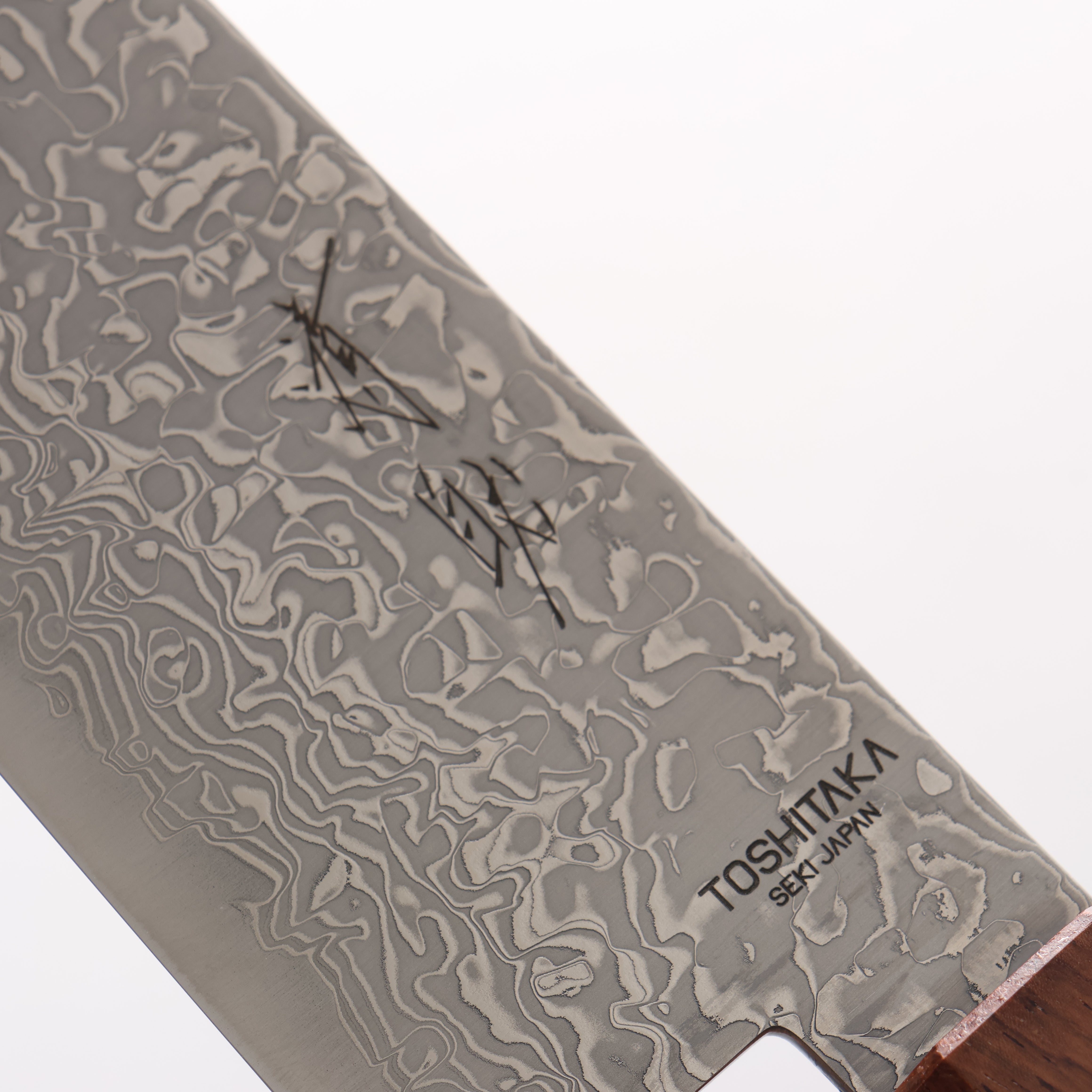 Toshitaka VG10 15 Layer Damascus Kiritsuke Gyuto 210mm Wenge with Cherry Ring (ferrule: Rosewood) Handle - Seisuke Knife