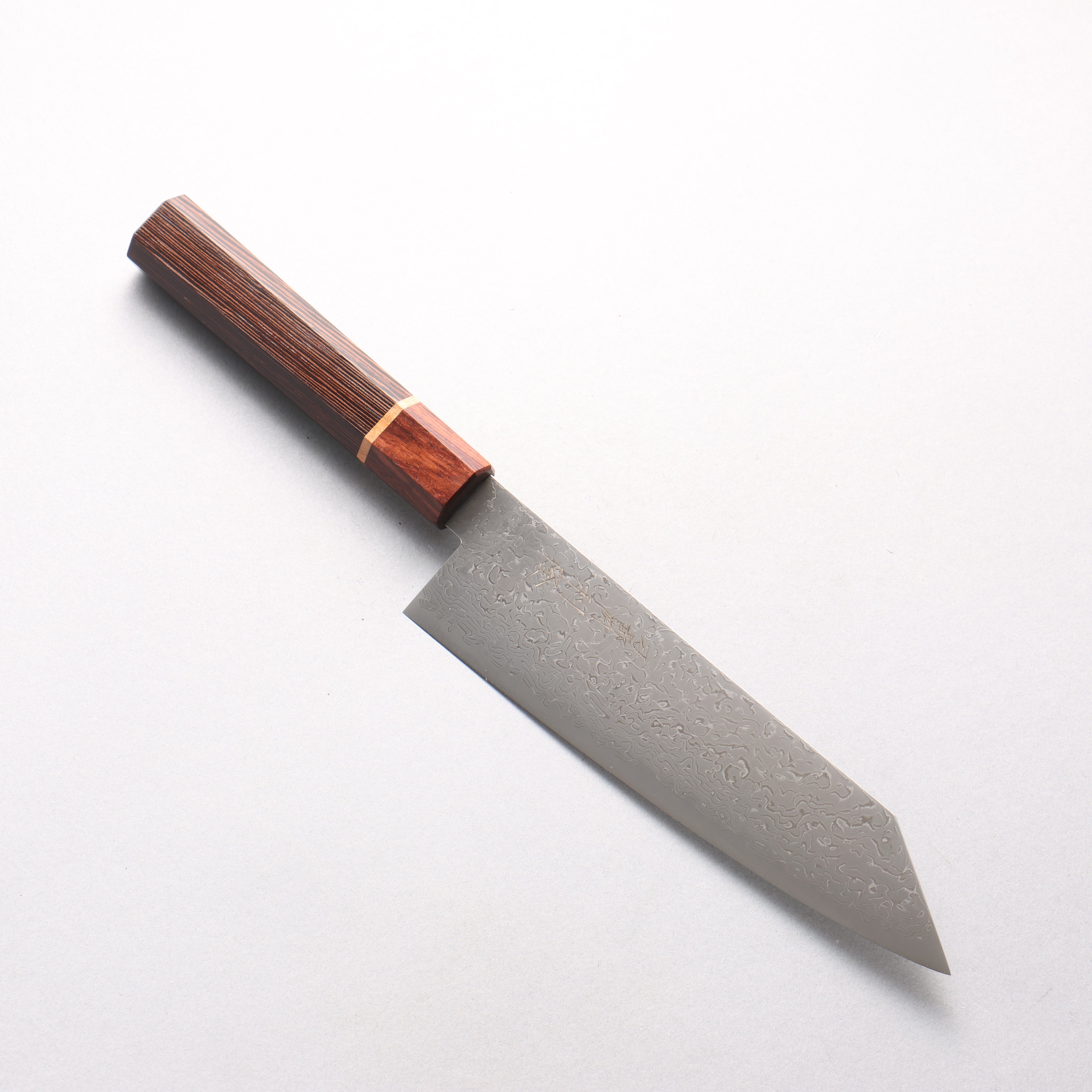 Toshitaka VG10 15 Layer Damascus Kiritsuke Santoku 180mm Wenge with Cherry Ring (ferrule: Rosewood) Handle - Seisuke Knife