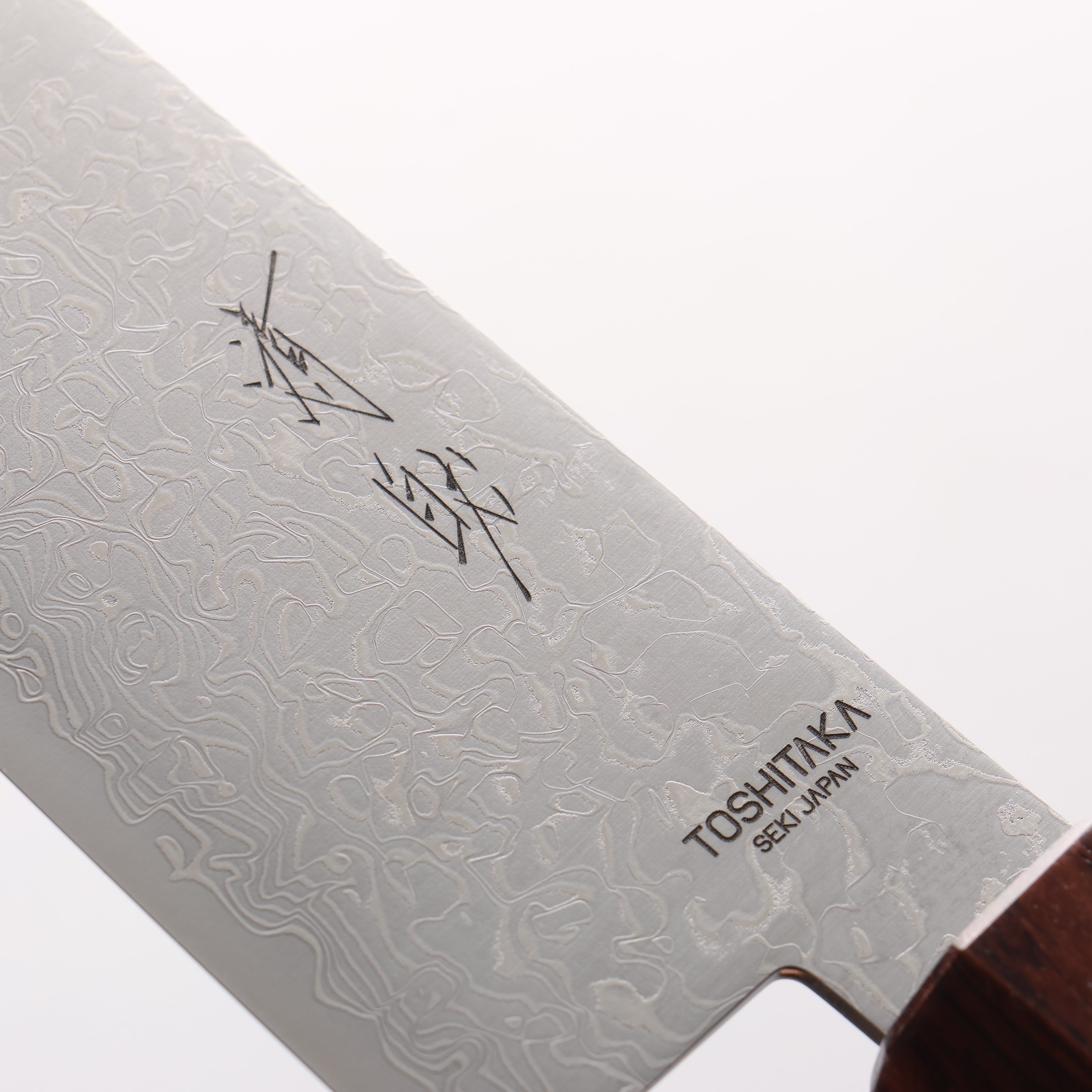 Toshitaka VG10 15 Layer Damascus Kiritsuke Santoku 180mm Wenge with Cherry Ring (ferrule: Rosewood) Handle - Seisuke Knife