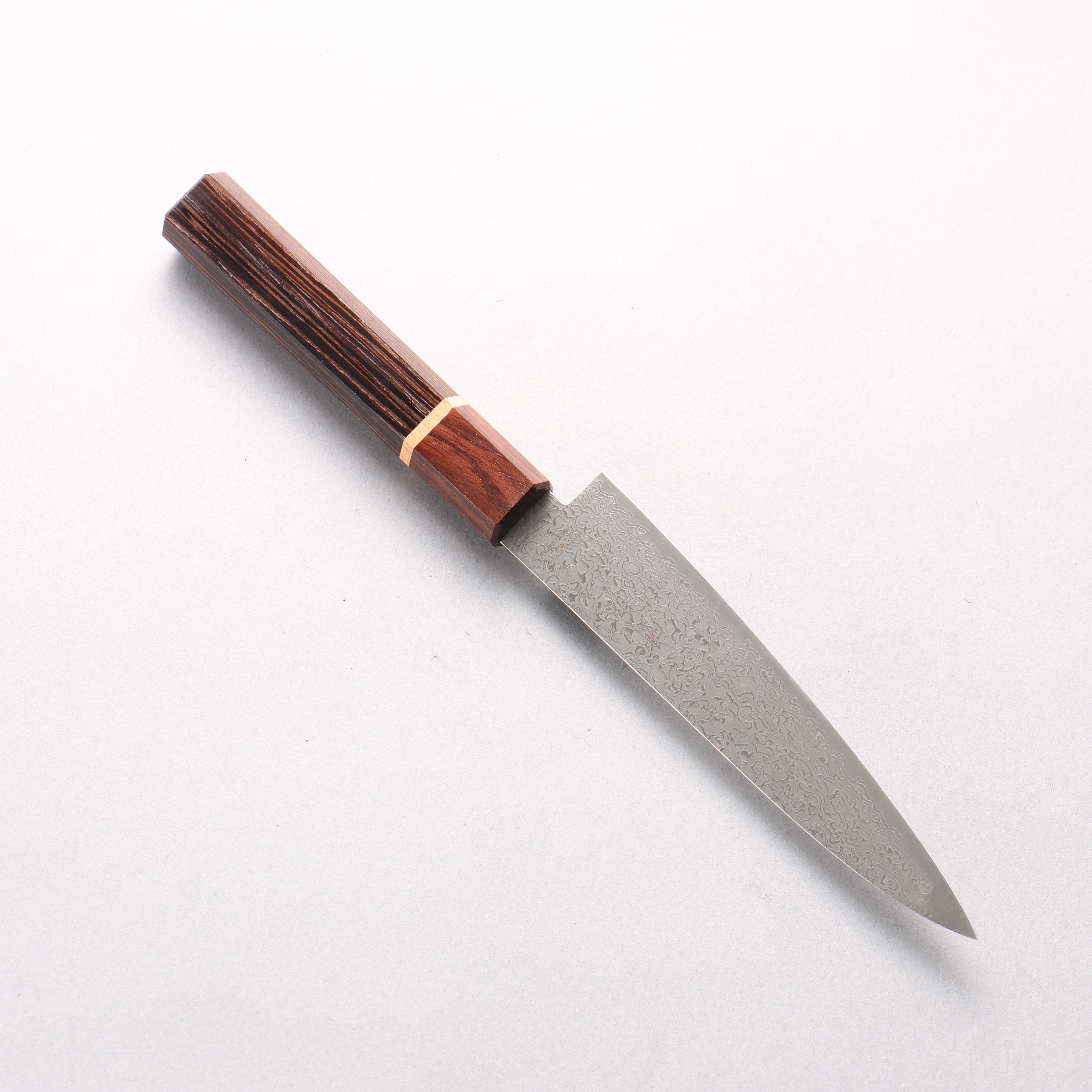 Toshitaka VG10 15 Layer Damascus Petty-Utility 135mm Wenge with Cherry Ring (ferrule: Rosewood) Handle - Seisuke Knife