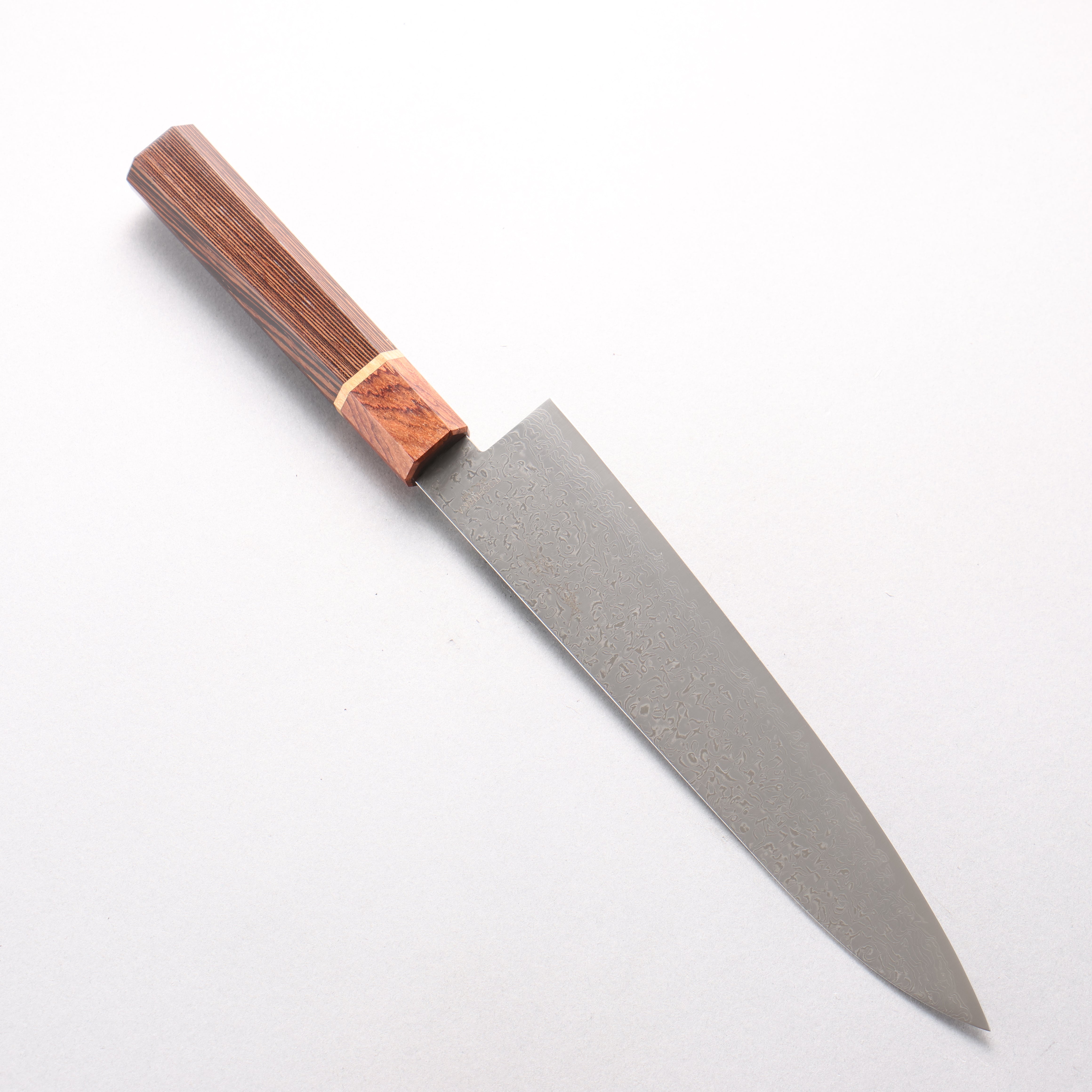 Toshitaka VG10 15 Layer Damascus Gyuto 210mm Wenge with Cherry Ring (ferrule: Rosewood) Handle - Seisuke Knife