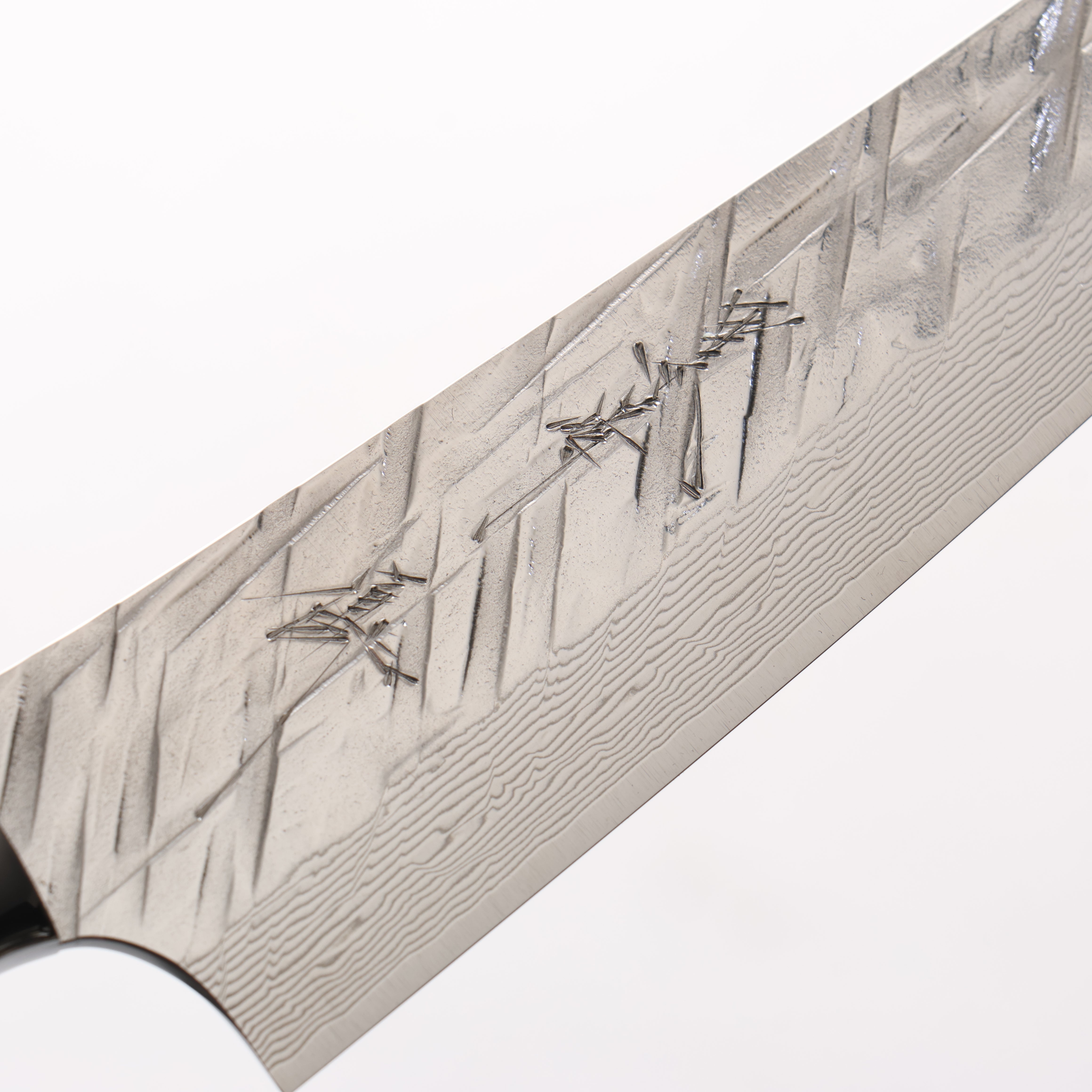 Yu Kurosaki Raijin V-Toku2 Hammered Damascus Petty-Utility 150mm Olive Tree and Purple Resin Handle
