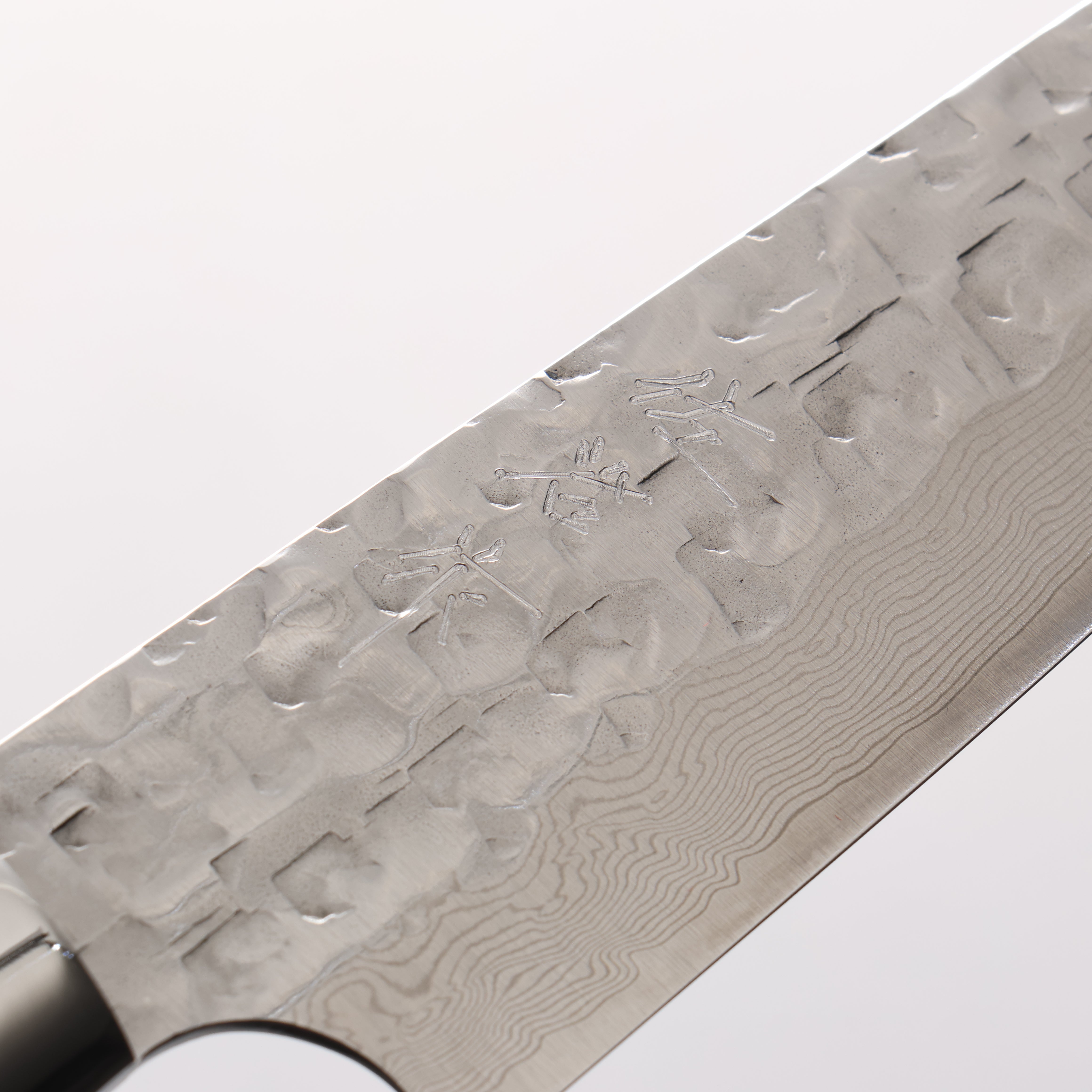 Takeshi Saji VG10 Hammered Damascus Cross Petty-Utility 150mm Kumiko (Wood Mosaic) Handle - Seisuke Knife