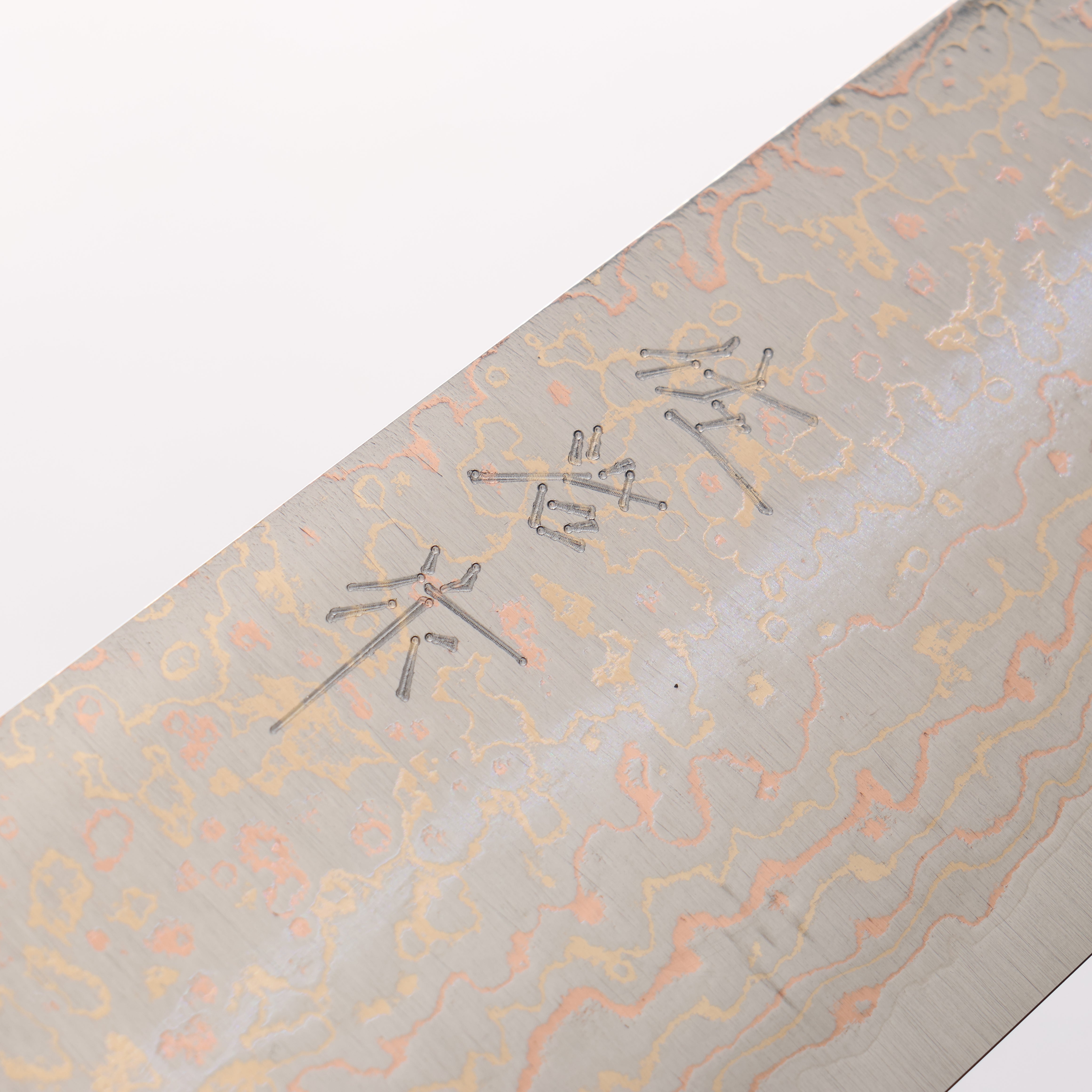 Takeshi Saji VG10w Colored Damascus Migaki Finished Bunka 180mm Combination of materials (various colors) Handle - Seisuke Knife
