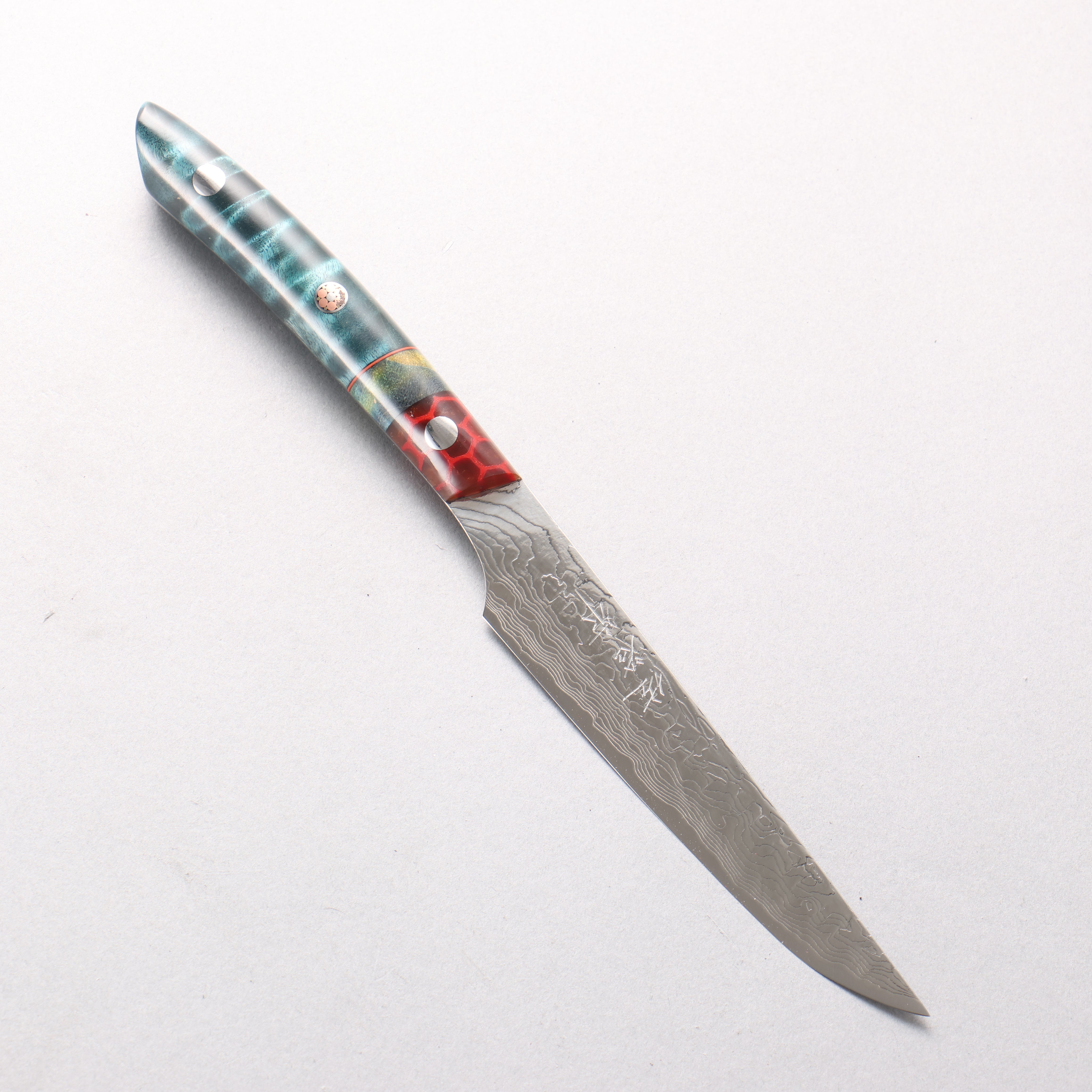 Takeshi Saji SG2 Damascus Diamond Finish Steak 125mm Combination of materials (various colors) Handle - Seisuke Knife
