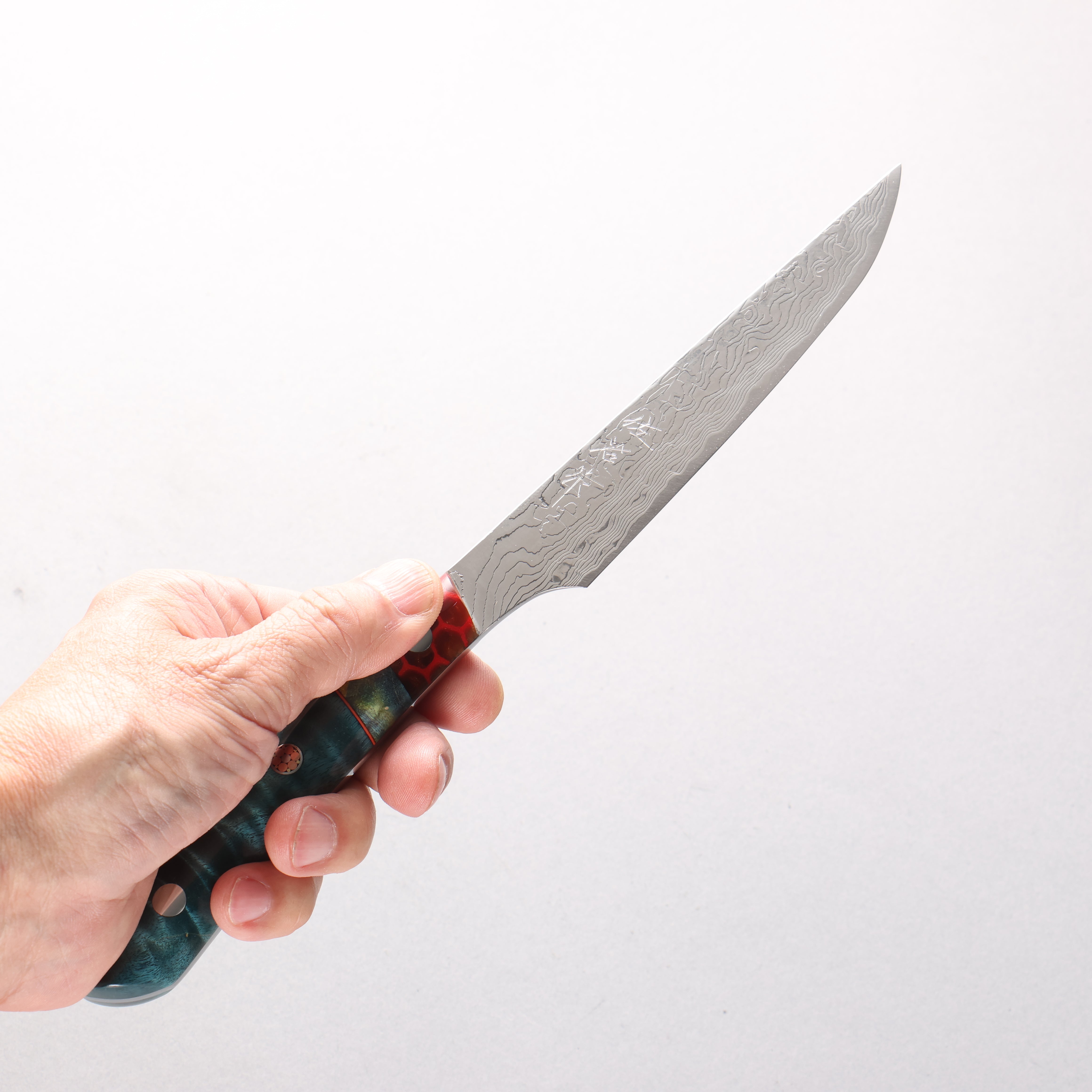 Takeshi Saji SG2 Damascus Diamond Finish Steak 125mm Combination of materials (various colors) Handle - Seisuke Knife