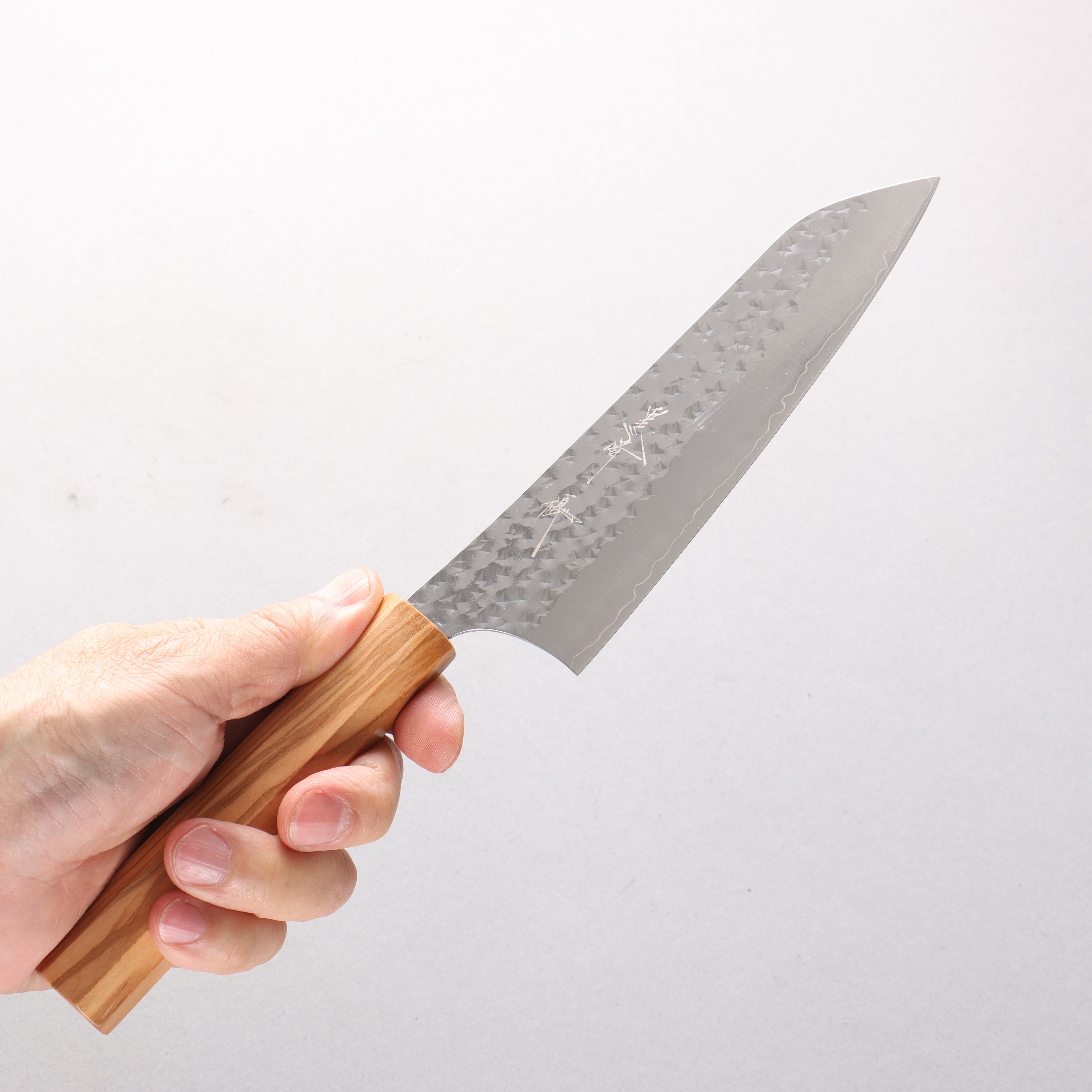 Yu Kurosaki Senko Ei SG2 Hammered Small Bunka 150mm Olive tree Handle - Seisuke Knife