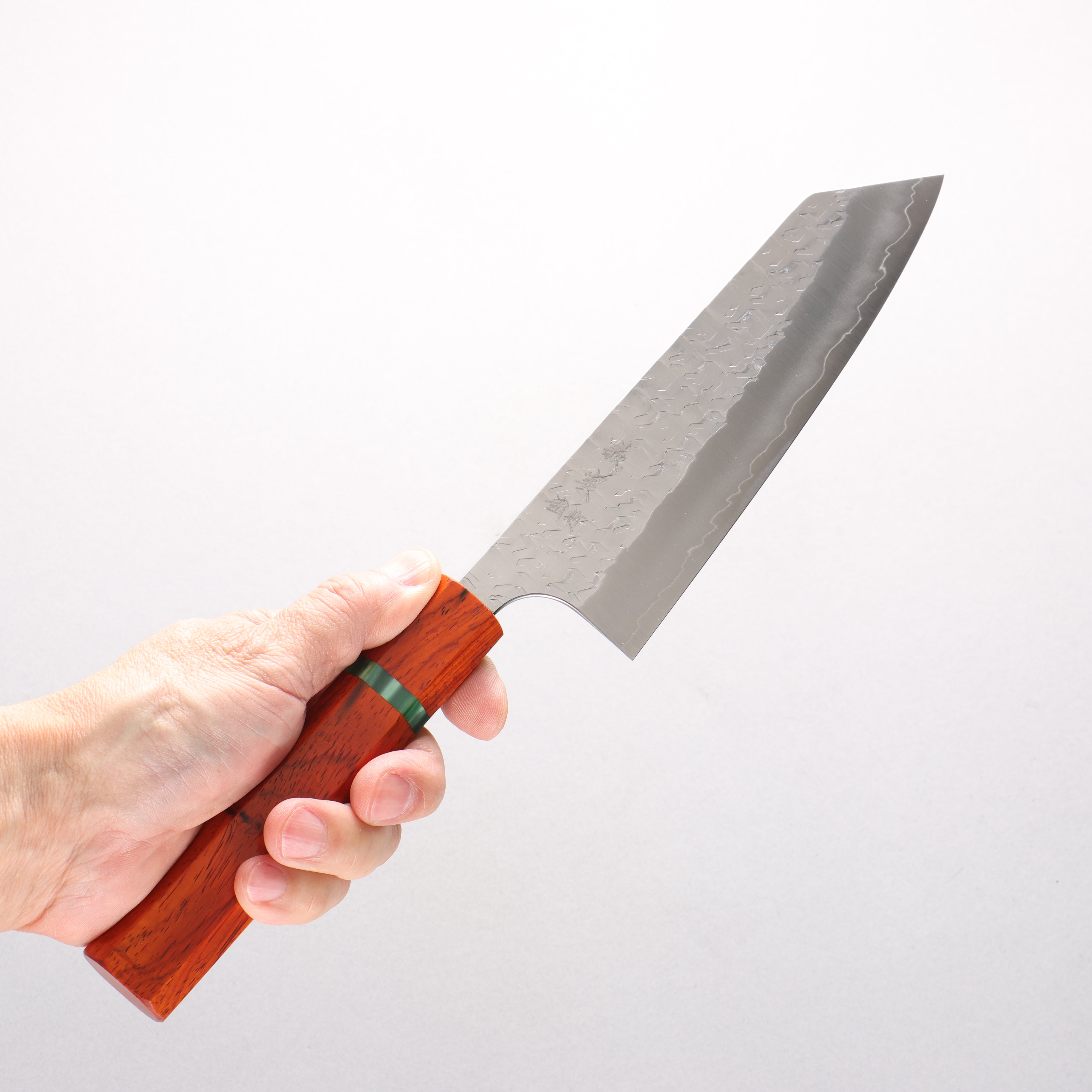 Yoshimi Kato Hyo SG2 Hammered Bunka 170mm Cocobolo (with Green Ring) Handle - Seisuke Knife