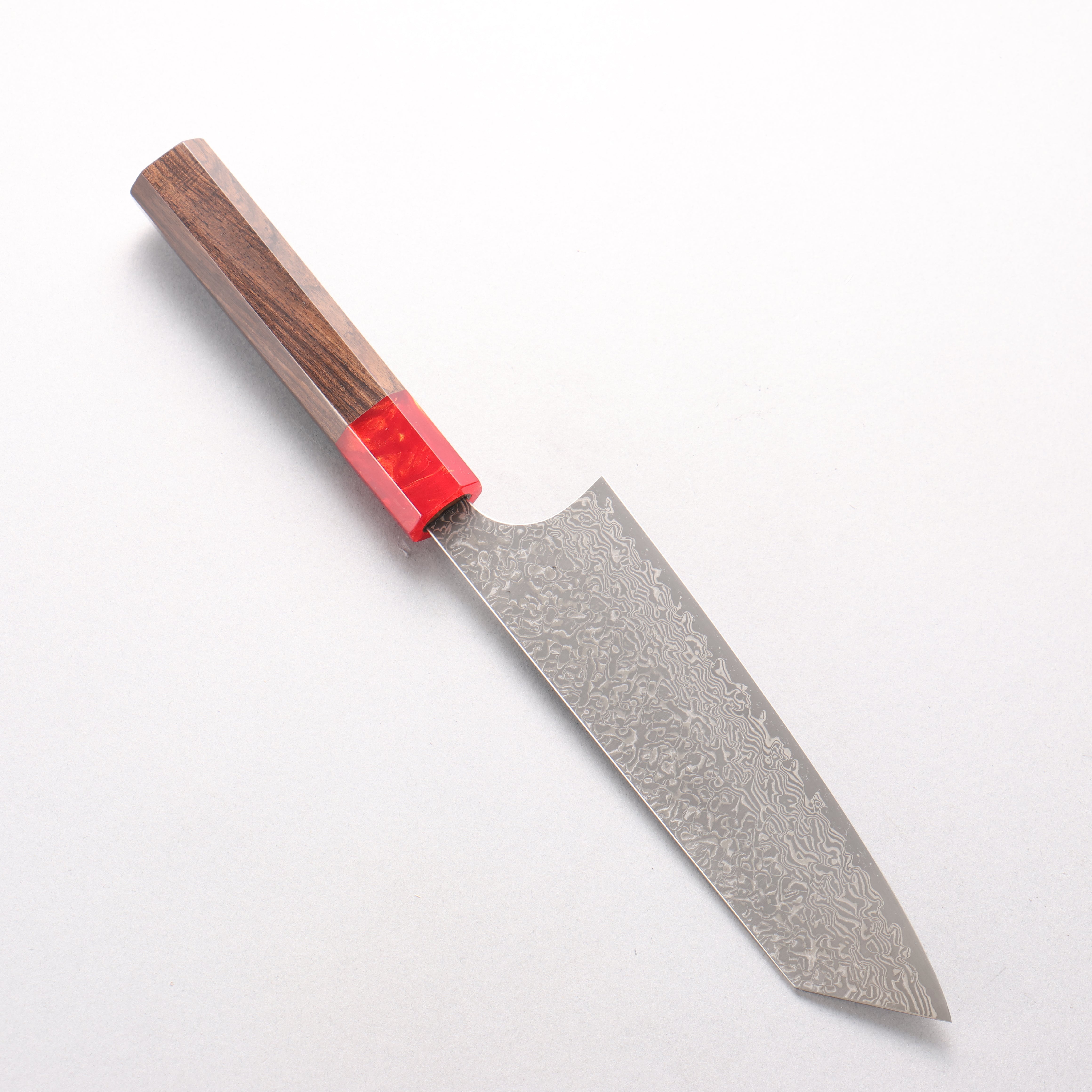 Yoshimi Kato VG10 Black Damascus Bunka 170mm Ebony (ferrule: Red Resin) Handle - Seisuke Knife