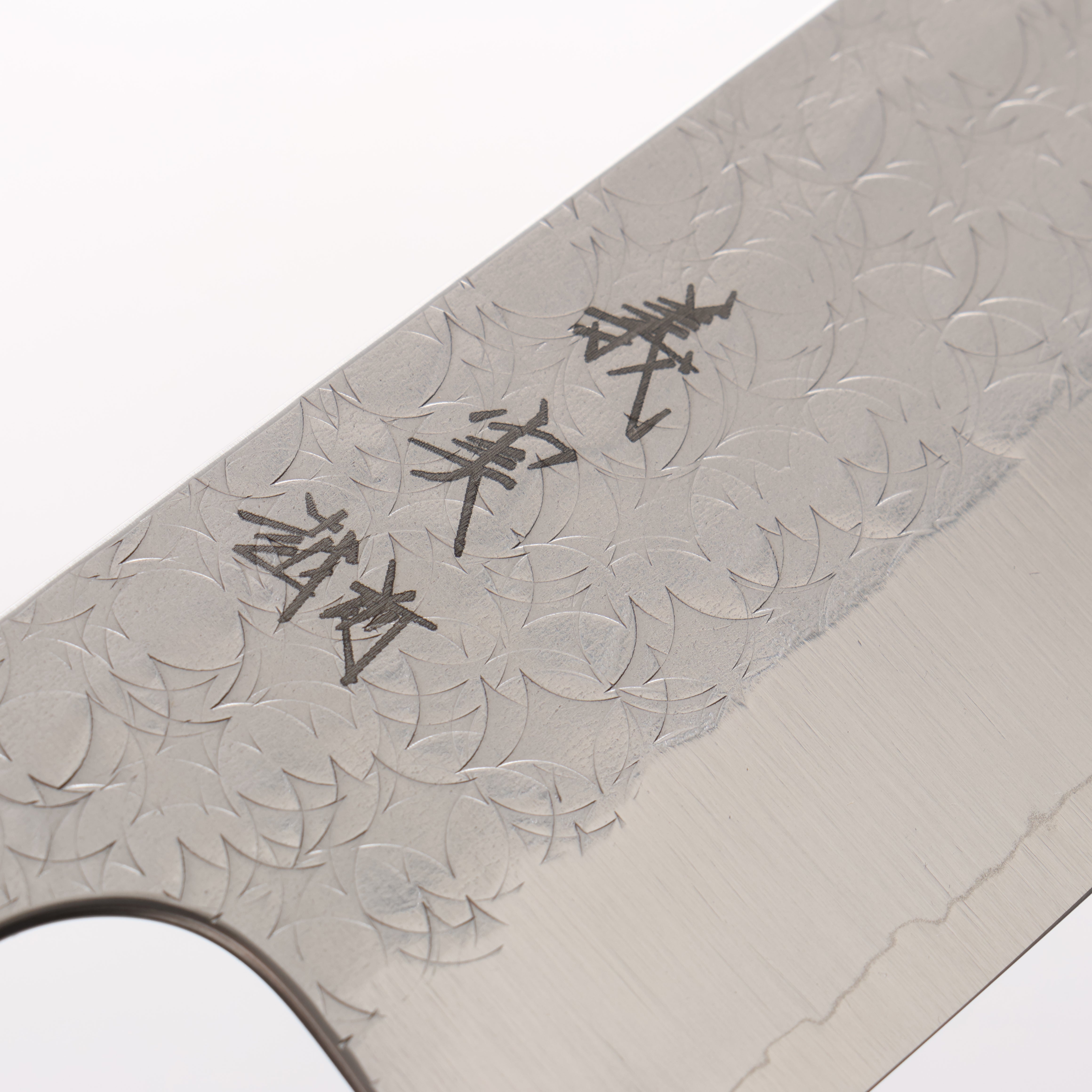 Yoshimi Kato Minamo SG2 Hammered Santoku 170mm African Rosewood with Blue Turquoise Ring (ferrule: G10) Handle - Seisuke Knife
