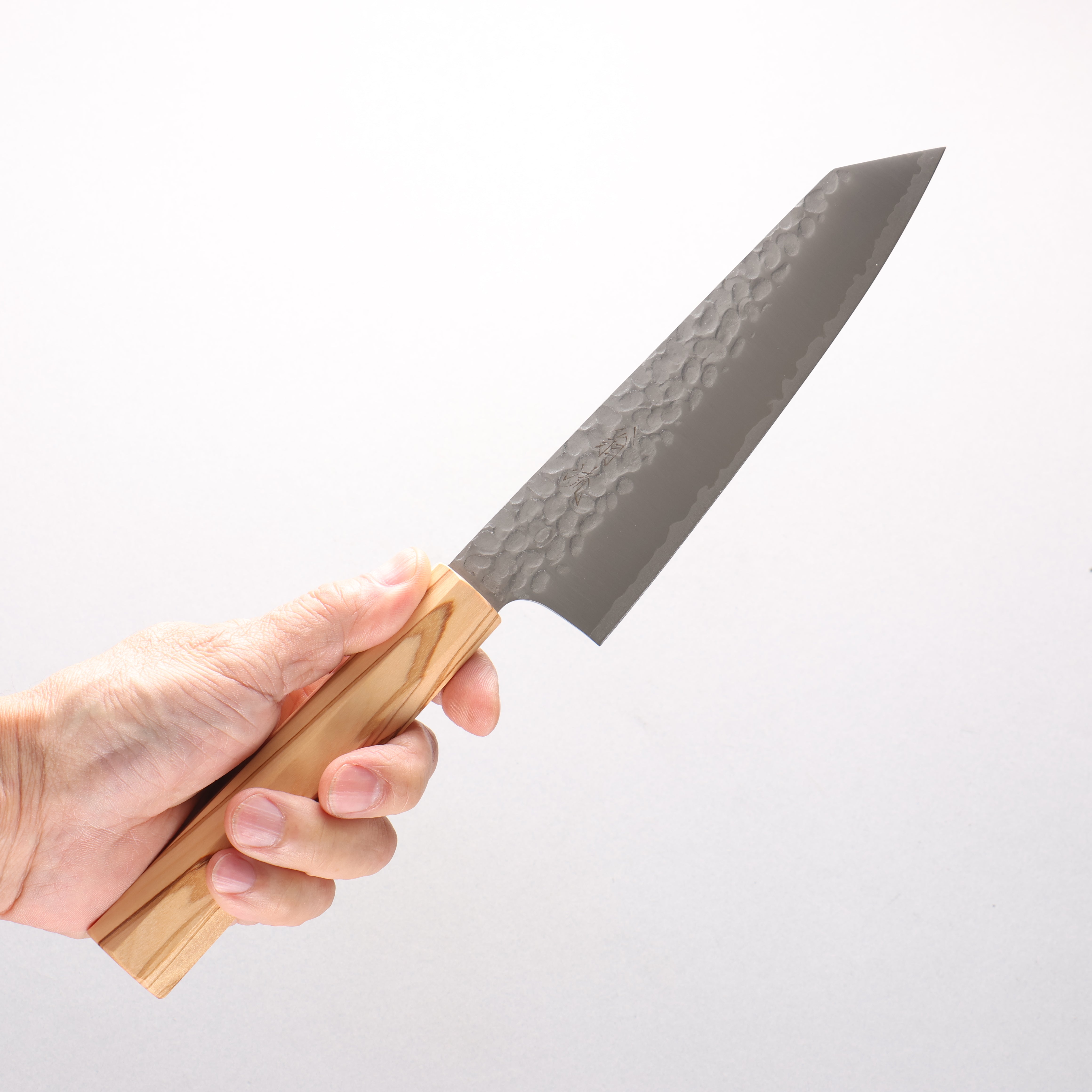 Oul VG10 Hammered Kiritsuke Santoku 165mm Olive tree Handle - Seisuke Knife