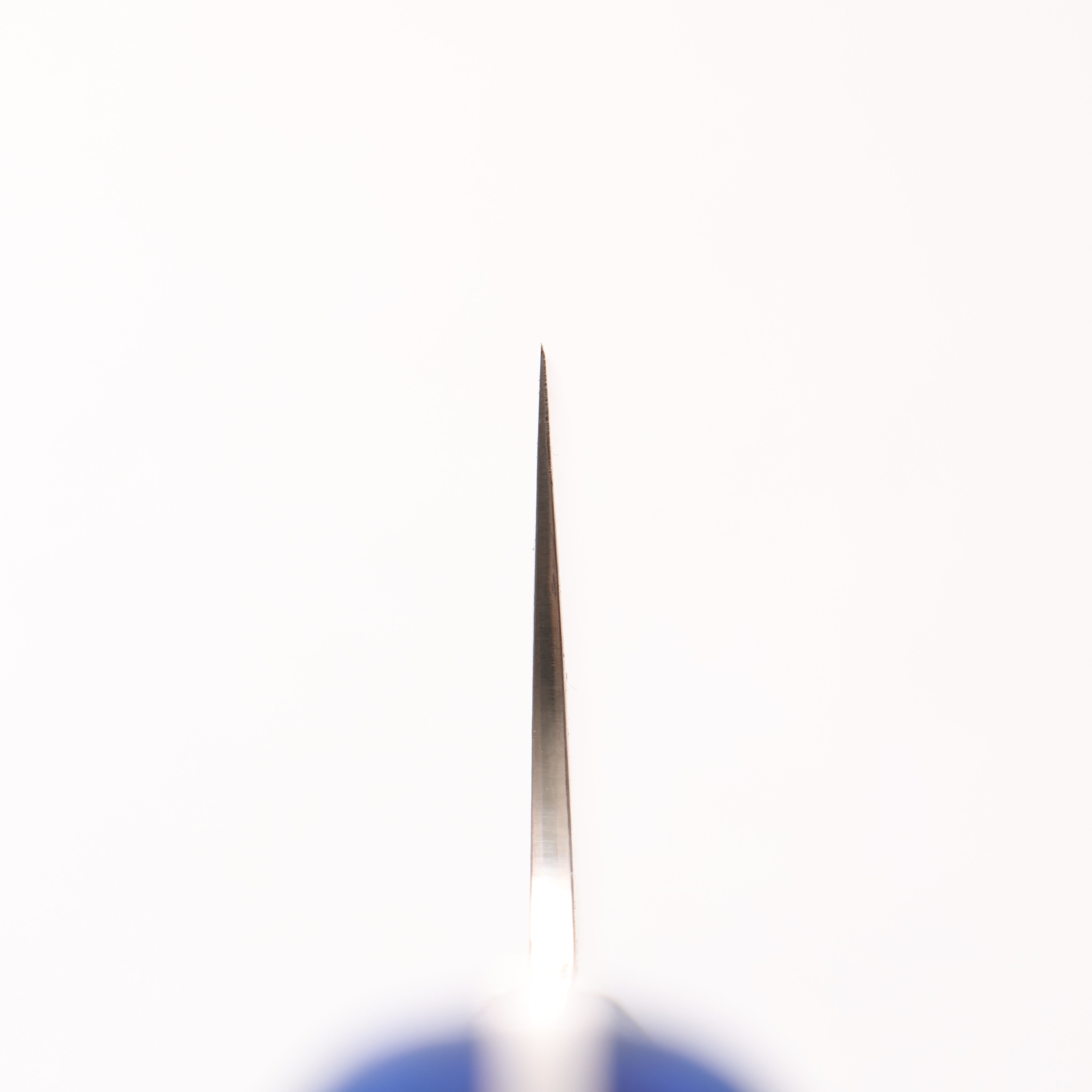 Takeshi Saji VG10w Colored Damascus Nashiji Bunka 180mm Pine Cone and Blue Acrylic Handle - Seisuke Knife