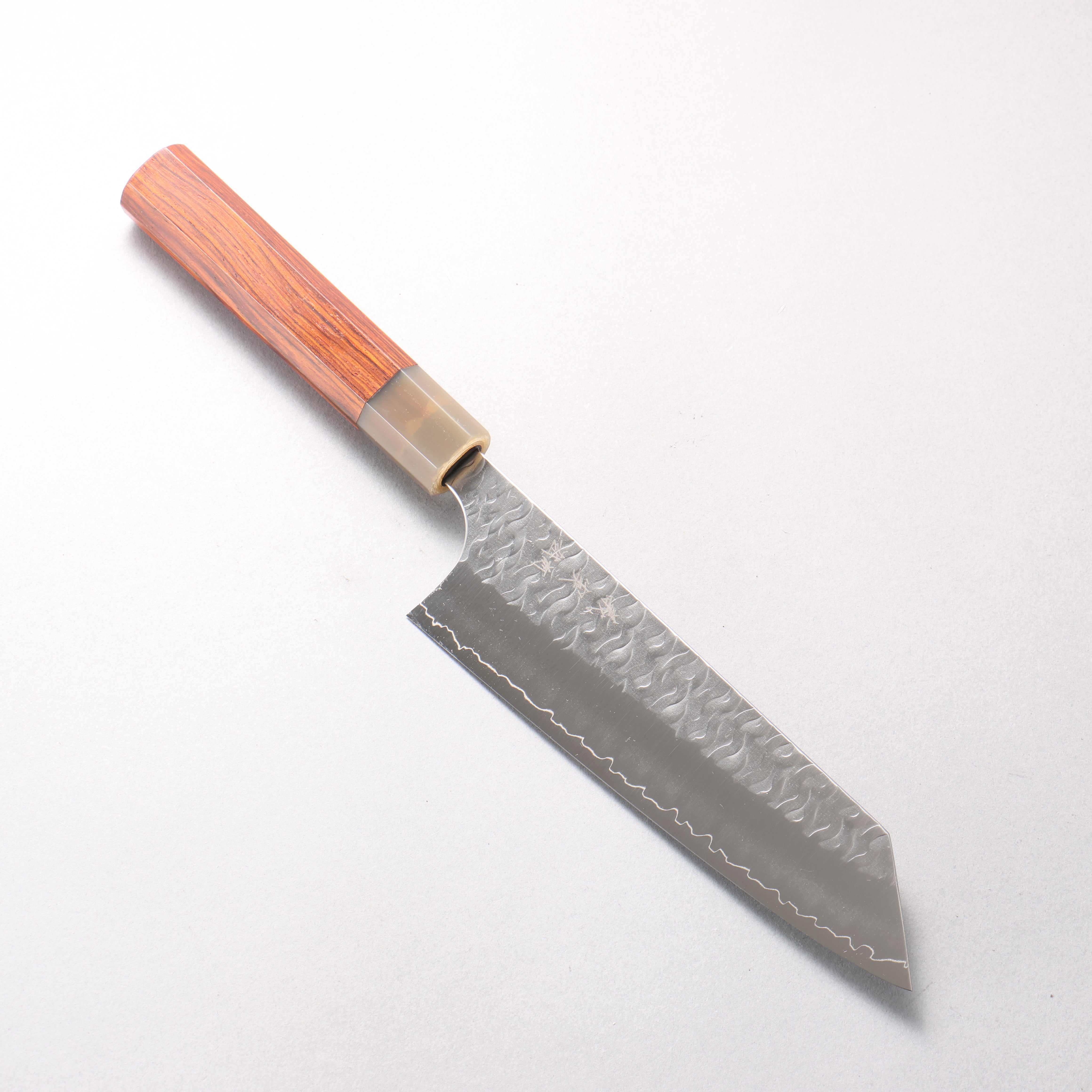 Yoshimi Kato Nami SPG STRIX Hammered Bunka 170mm Cocobolo (ferrule: White Water Buffalo Horn) Handle