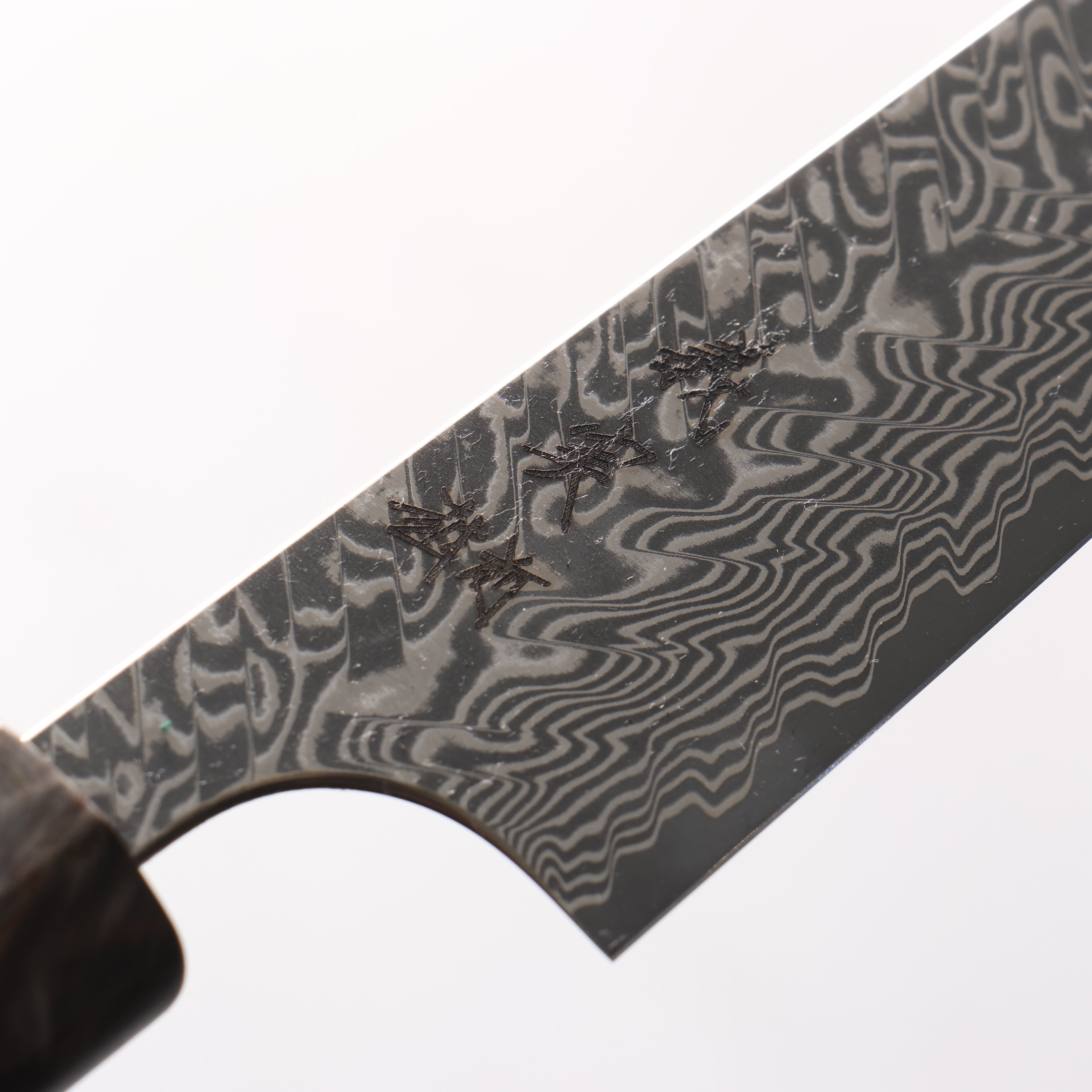 Yoshimi Kato SG2 Black Damascus Petty-Utility 150mm Stabilized Birch with Emerald Green Resin Handle