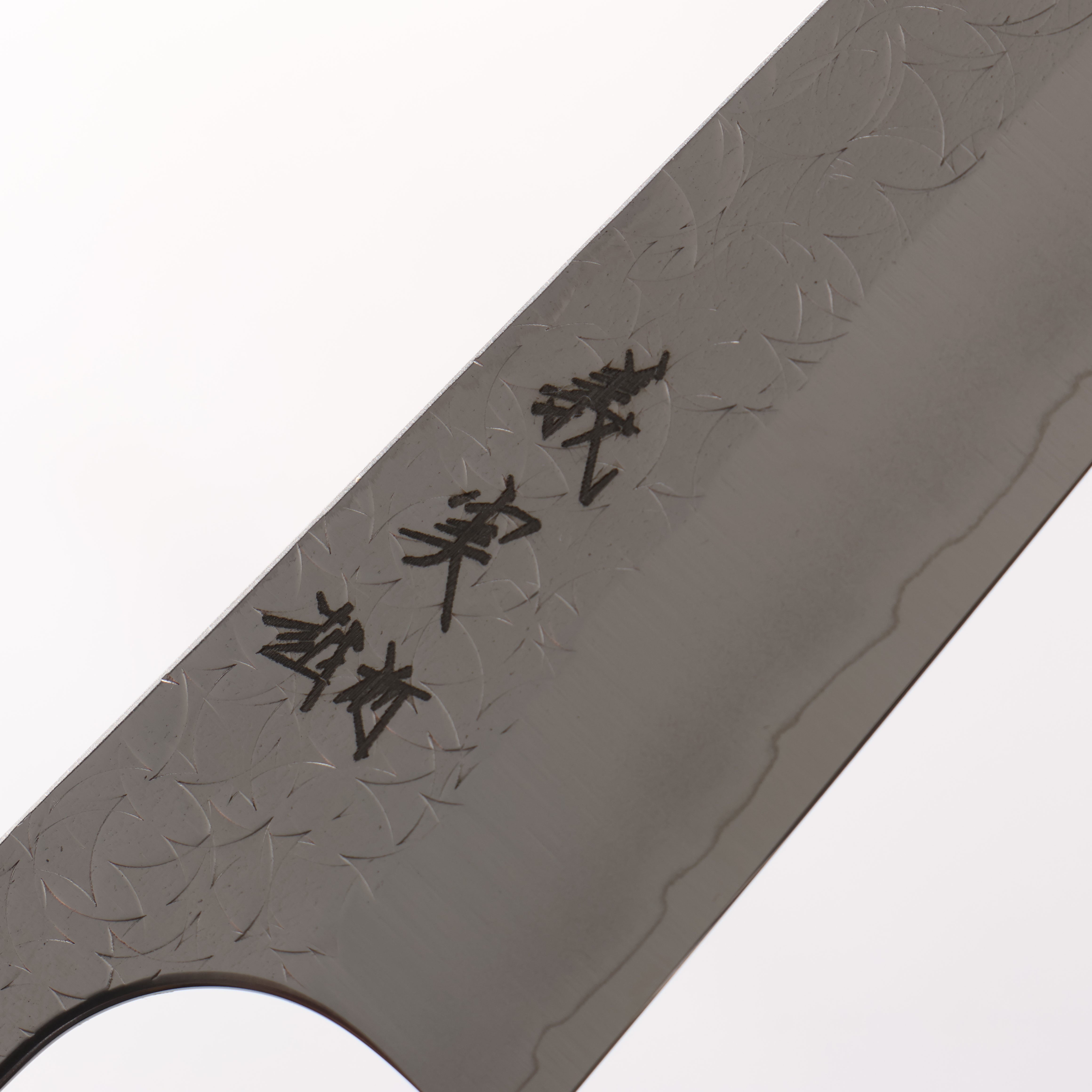 Yoshimi Kato Minamo SG2 Hammered Kiritsuke Petty-Utility 120mm Gray Stabilized Wood (White Ring) Handle