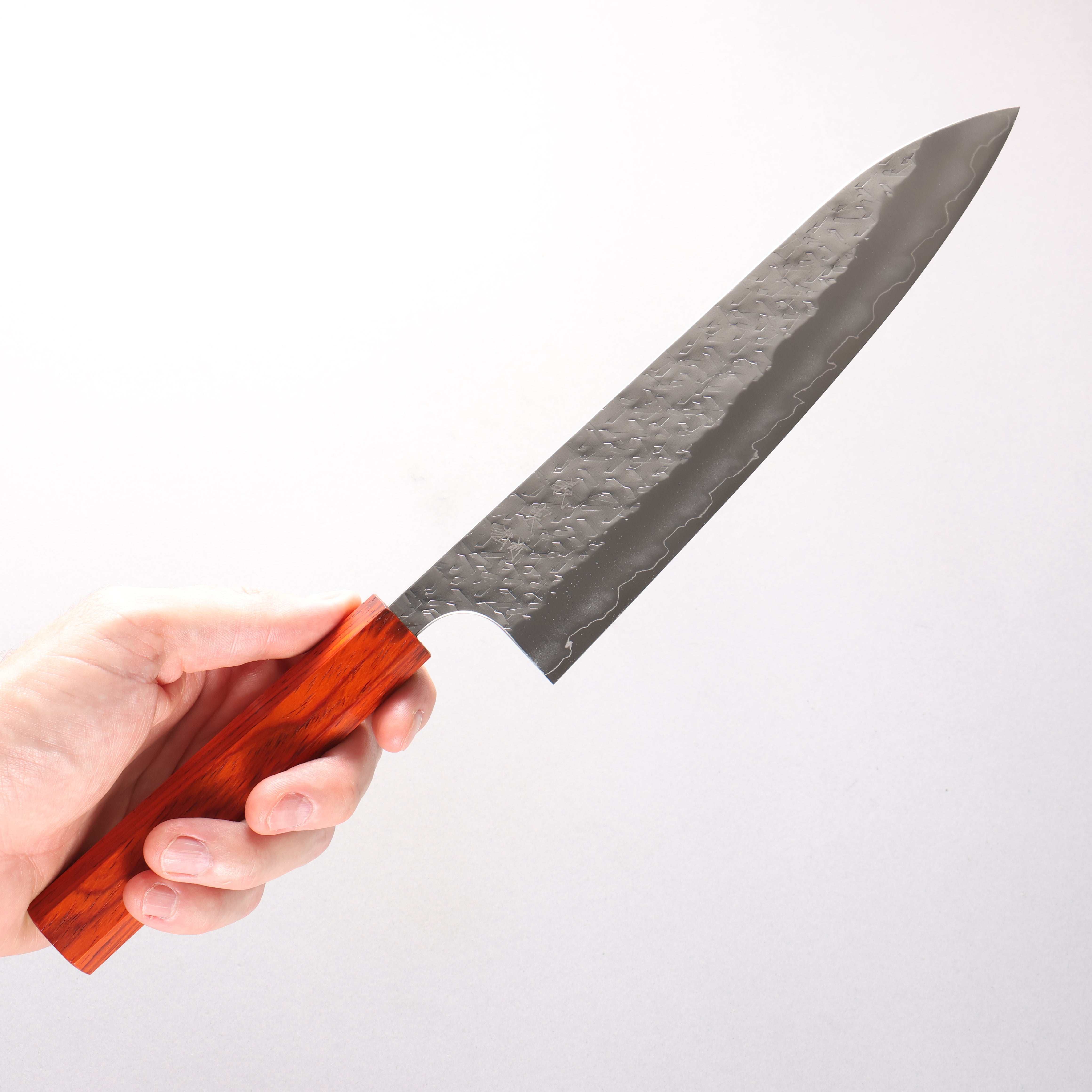 Yoshimi Kato Hyo SG2 Hammered Gyuto 210mm Cocobolo Handle