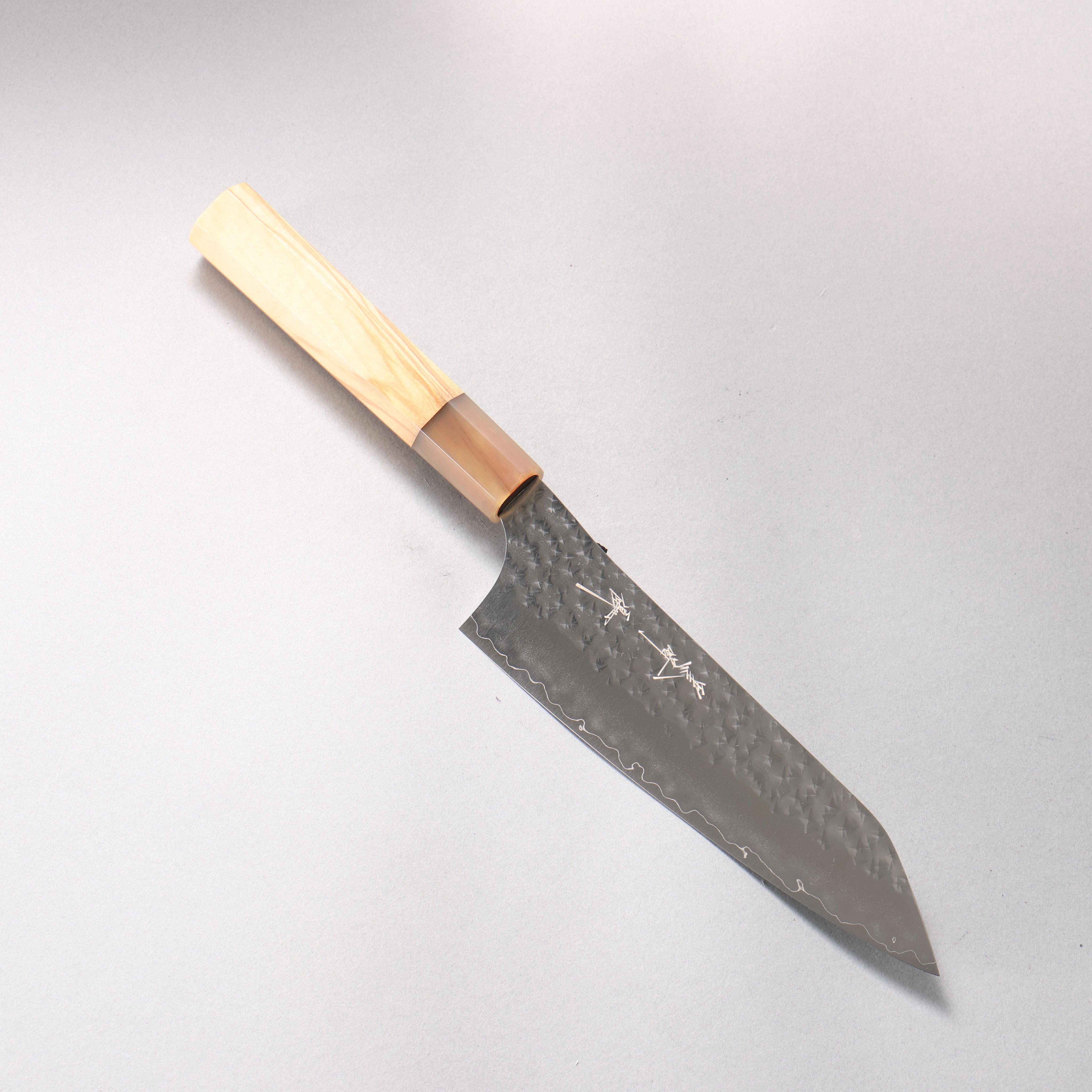 Yu Kurosaki Senko Ei SG2 Hammered Bunka 170mm Olive tree (ferrule: Water Buffalo Horn) Handle