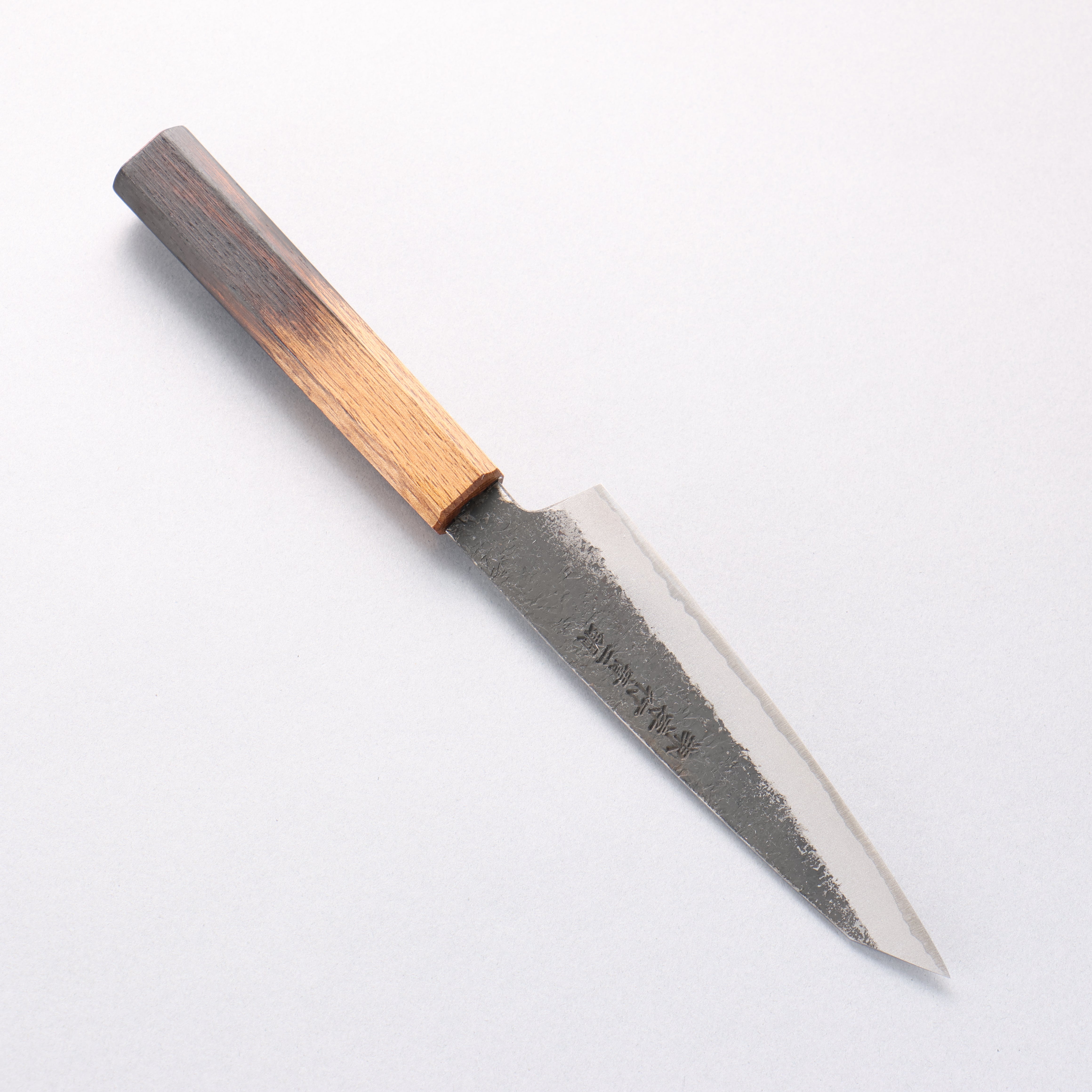 Sakai Takayuki Homura Guren Blue Steel No.2 Kurouchi Hammered Kiritsuke Petty-Utility 150mm Burnt Oak Handle - Seisuke Knife