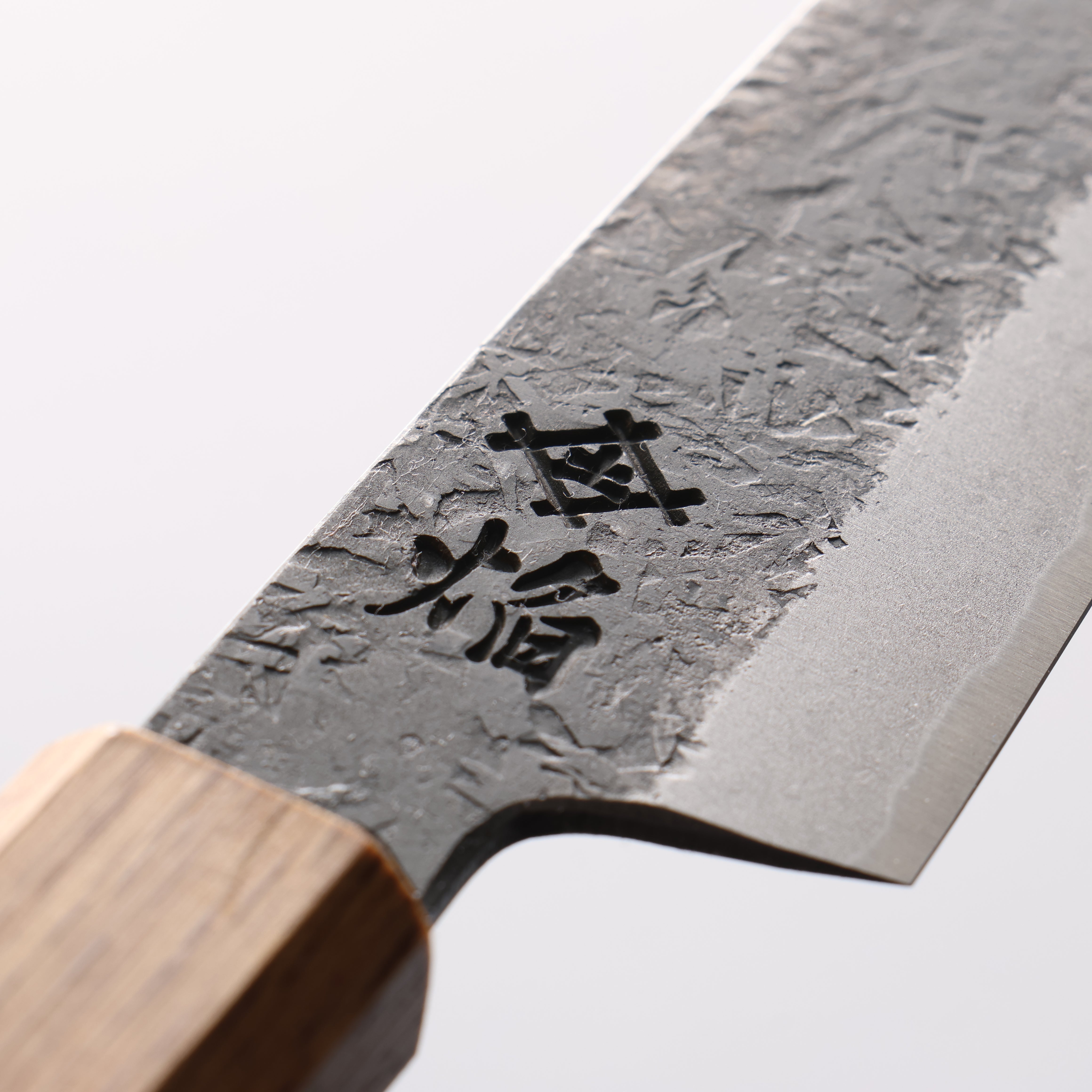 Sakai Takayuki Homura Guren Blue Steel No.2 Kurouchi Hammered Kiritsuke Petty-Utility 150mm Burnt Oak Handle - Seisuke Knife
