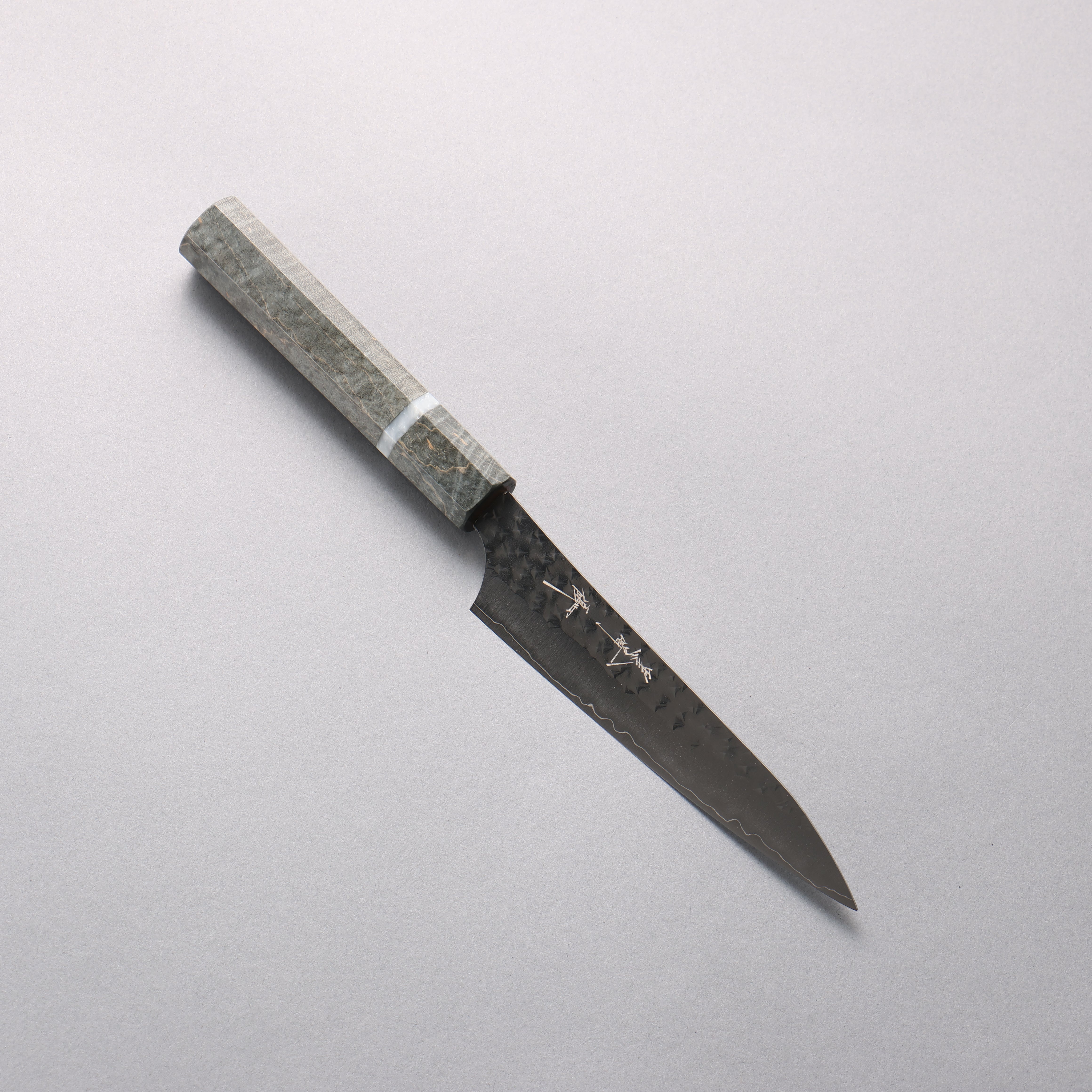 Yu Kurosaki Senko Ei SG2 Hammered Petty-Utility 130mm Stabilized Burl (White Ring) Handle - Seisuke Knife
