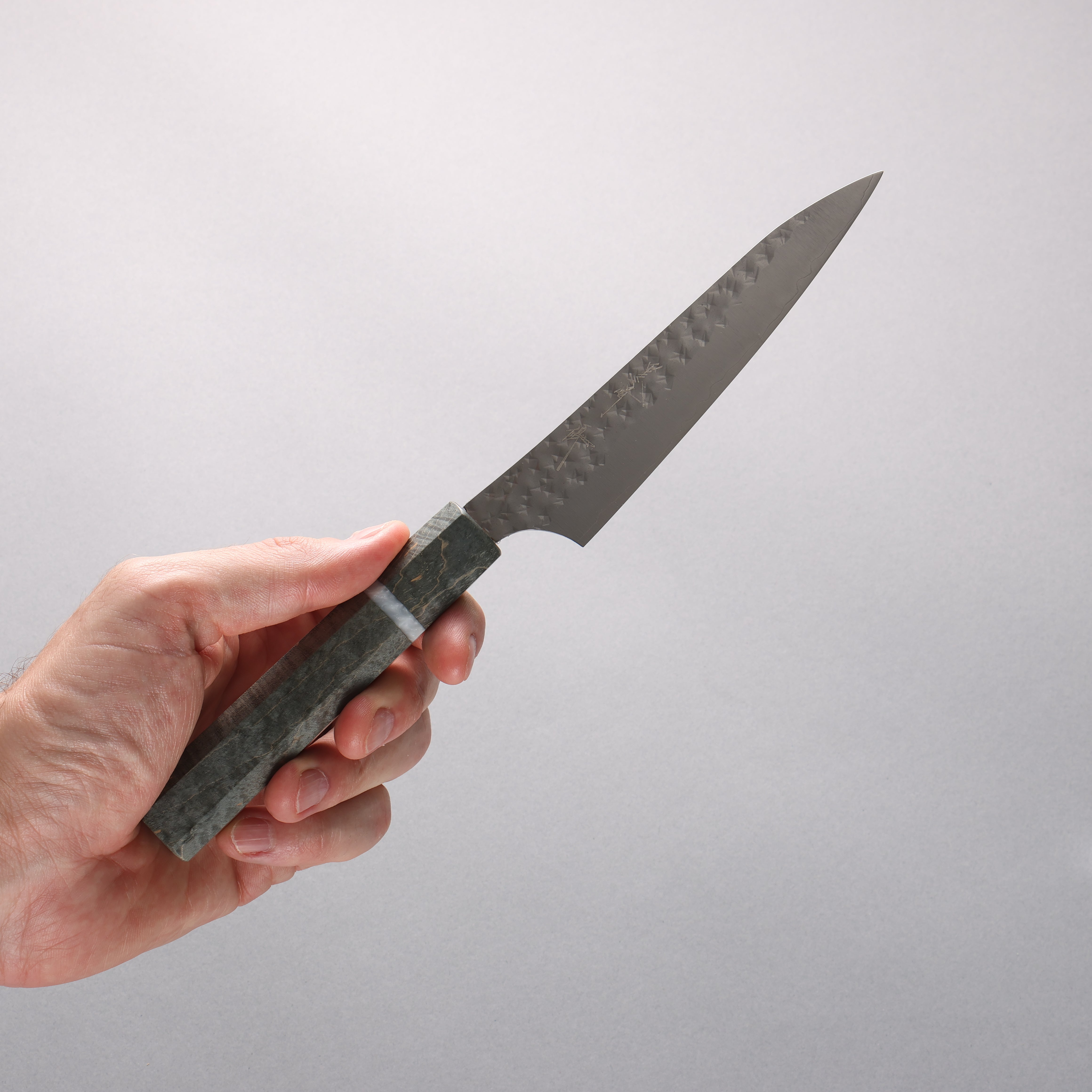 Yu Kurosaki Senko Ei SG2 Hammered Petty-Utility 130mm Stabilized Burl (White Ring) Handle - Seisuke Knife