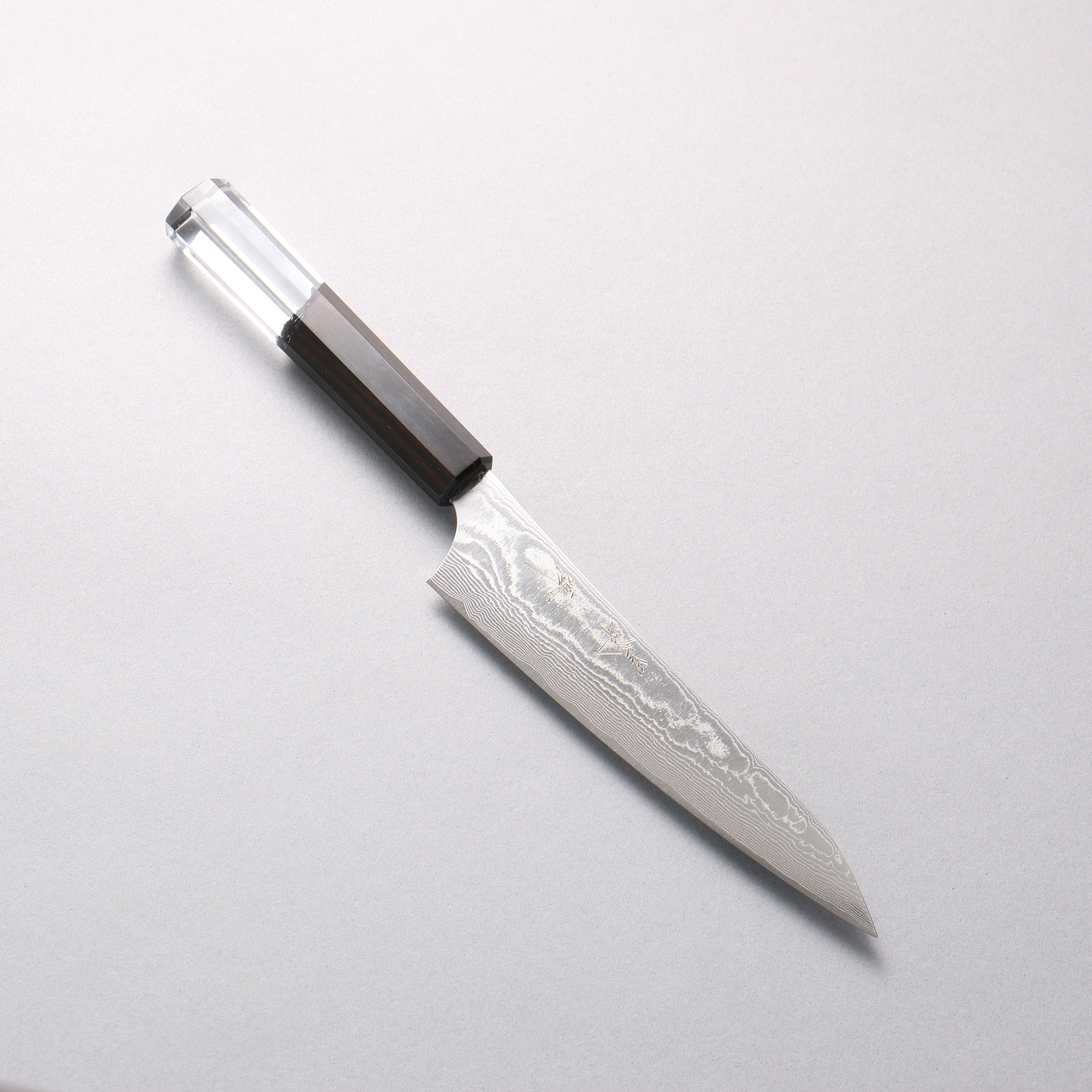 Yu Kurosaki Suiun SG2 Damascus Petty-Utility 150mm Ebony and Clear Resin Handle
