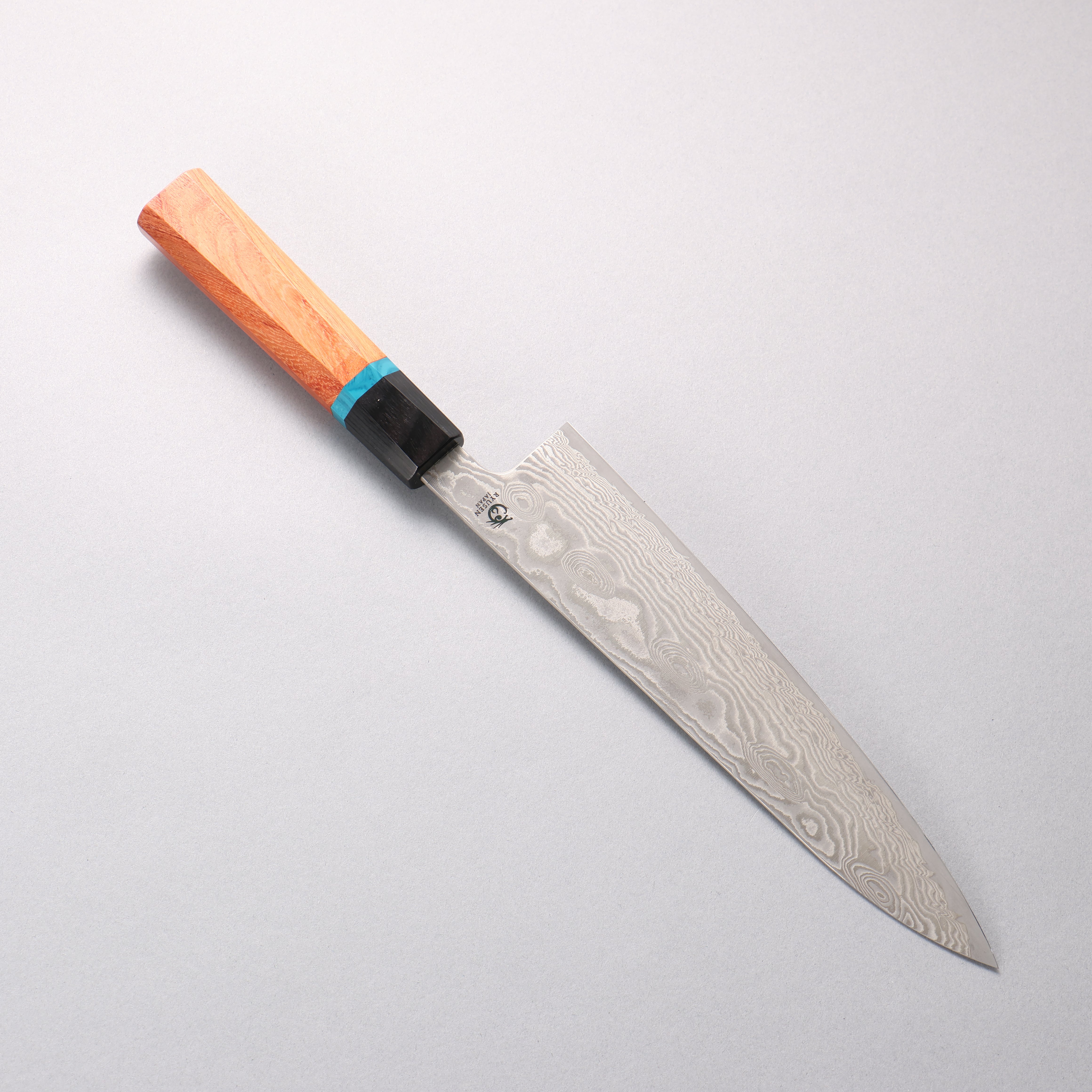Ryusen Bonten Unryu Kai VG10 63 Layer Damascus Gyuto 210mm Chinese Quince Handle