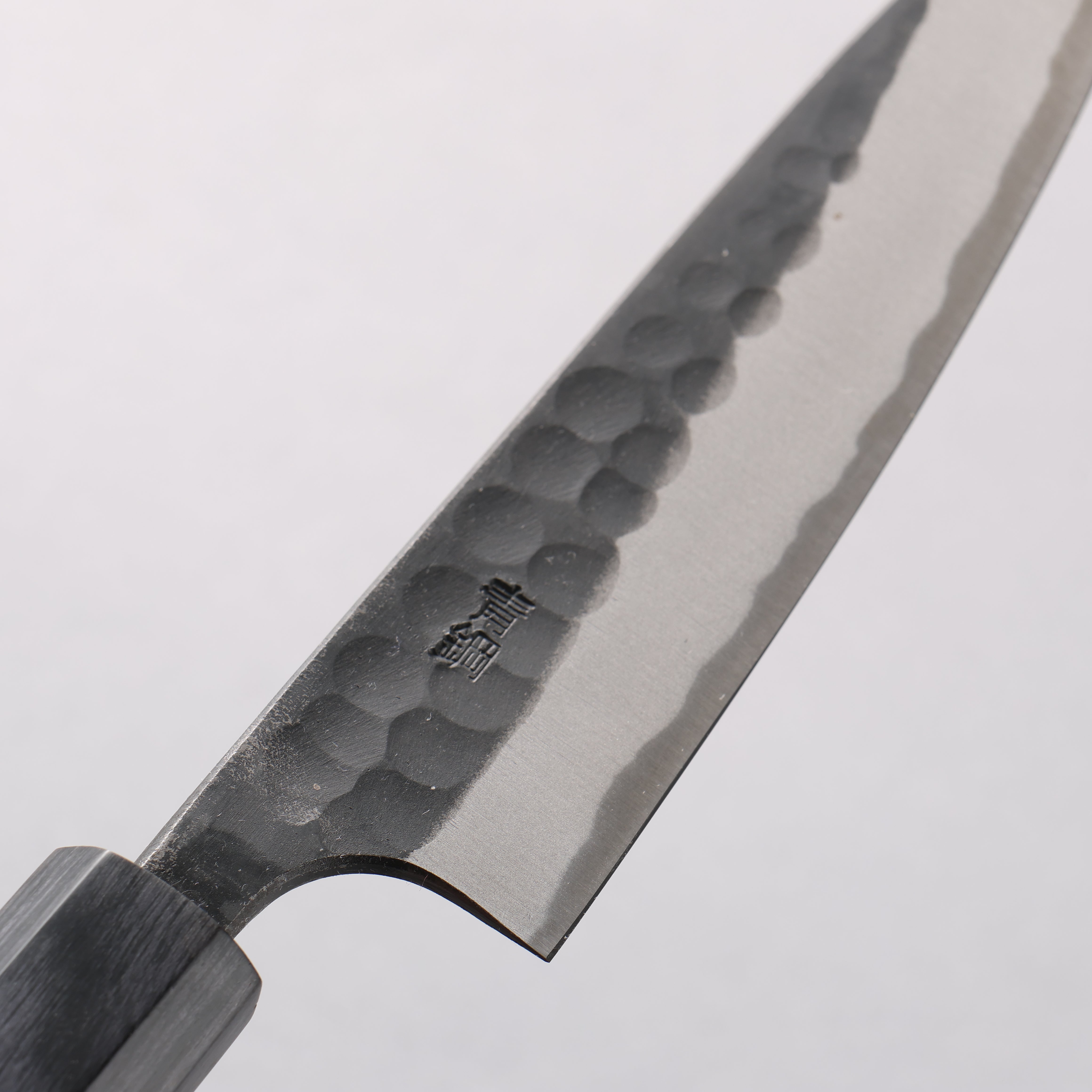 Nao Yamamoto Blue Super Kurouchi Hammered(Maru) Petty-Utility 135mm Maple Stabilized Handle