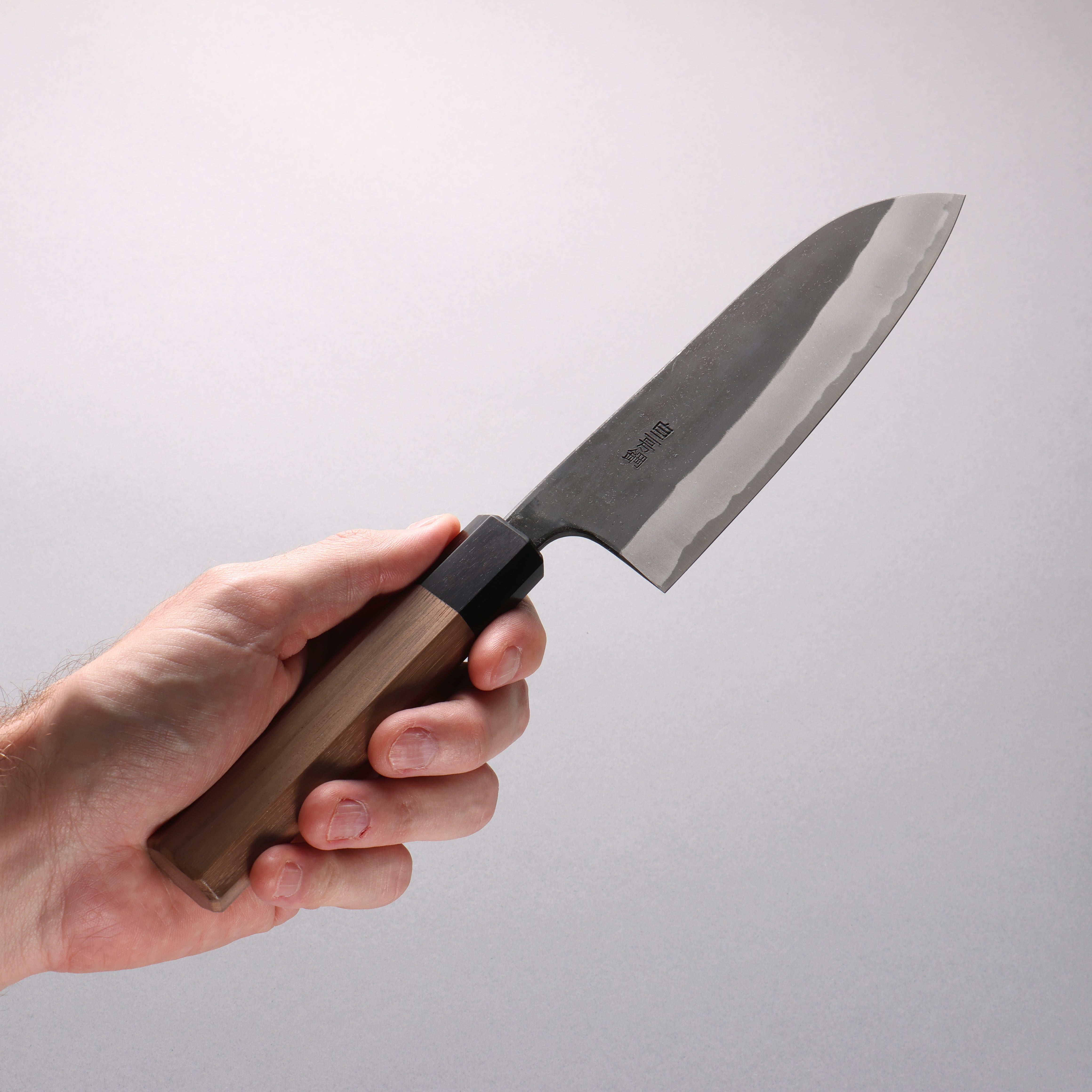 Nao Yamamoto White Steel No.2 Kurouchi Santoku 170mm Walnut Handle