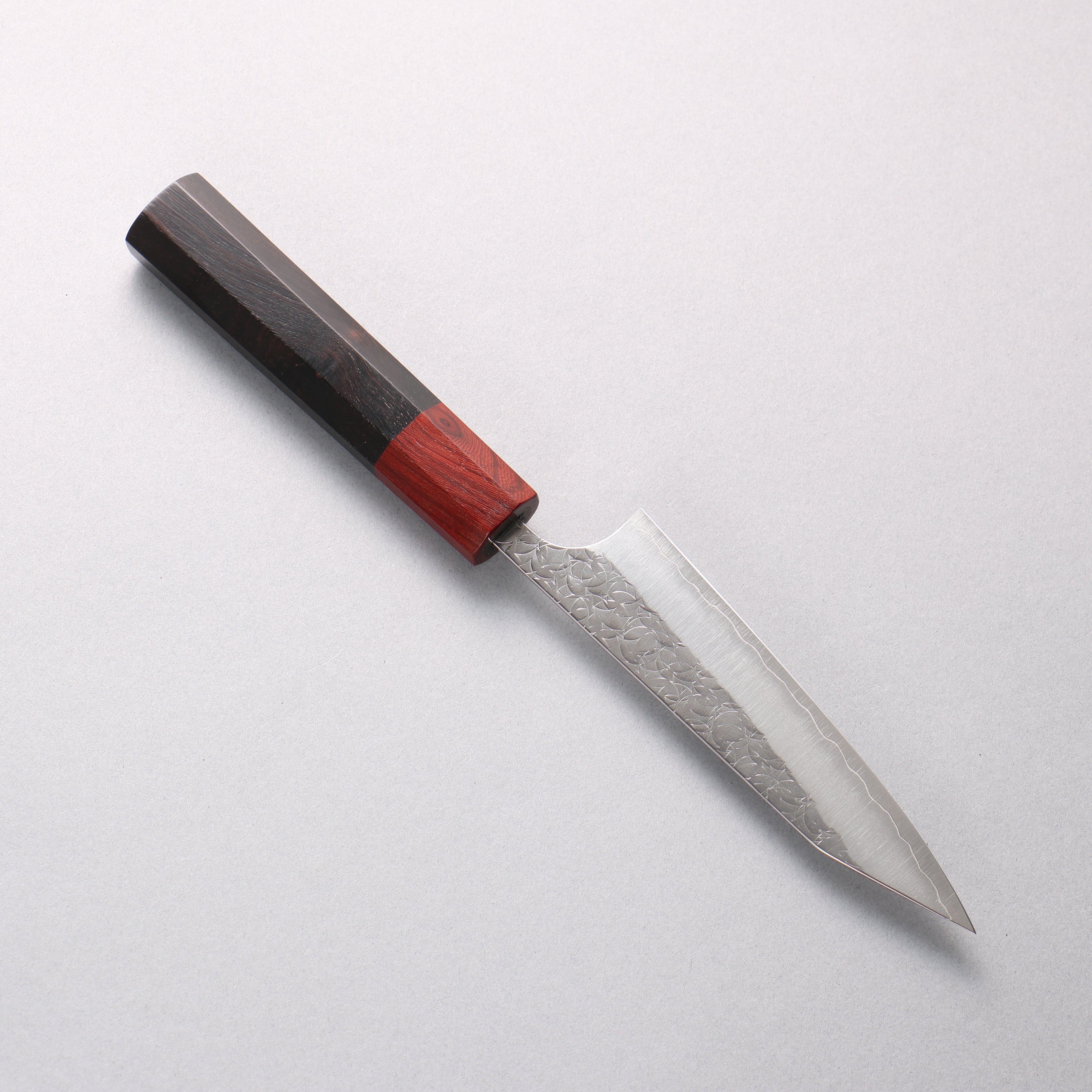 Yoshimi Kato Minamo SG2 Hammered Kiritsuke Petty-Utility 120mm Ebony (ferrule: Sandalwood) Handle